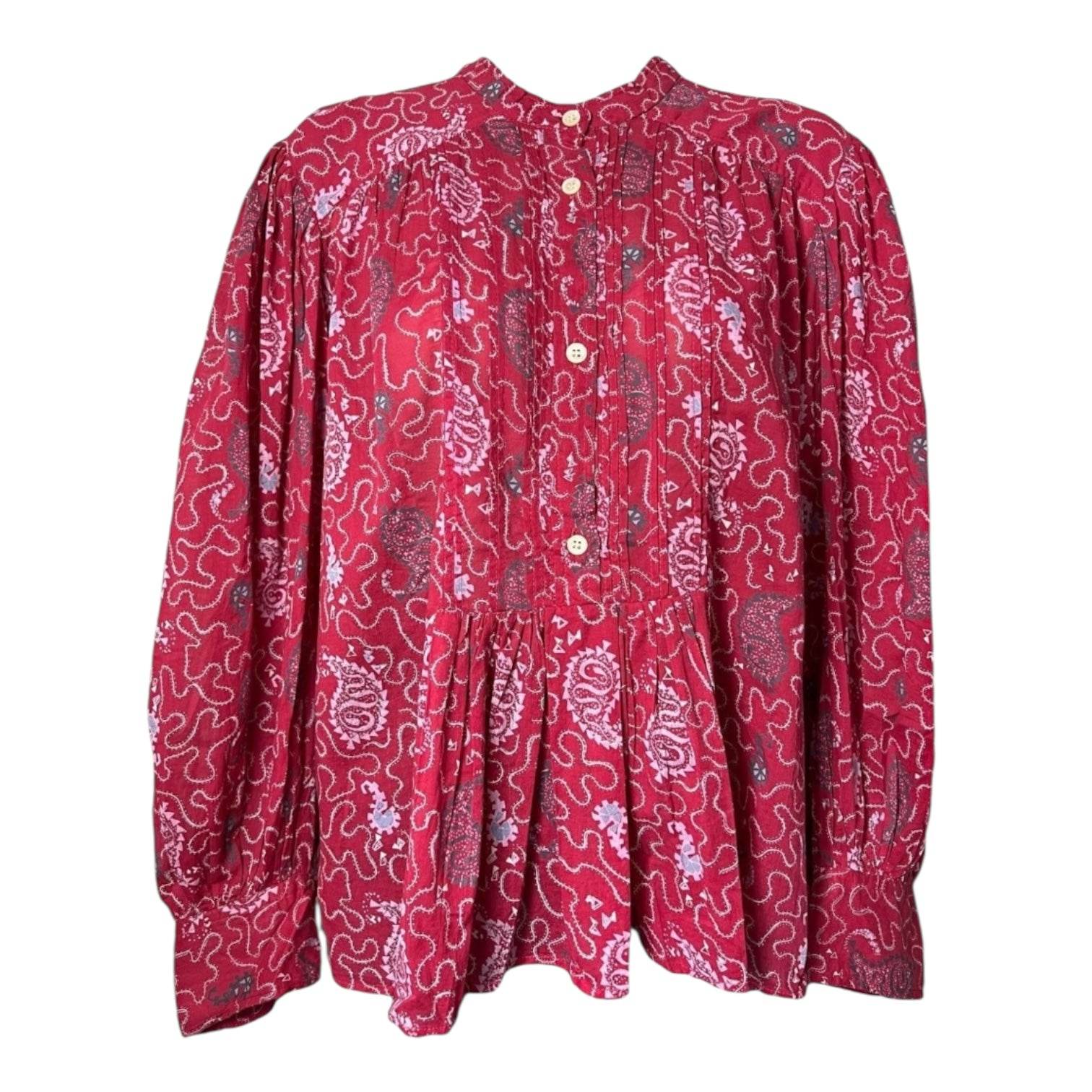 Isabel Marant Étoile Paisley Crop Shirt – Puff Sleeve, FR36 – pre-loved