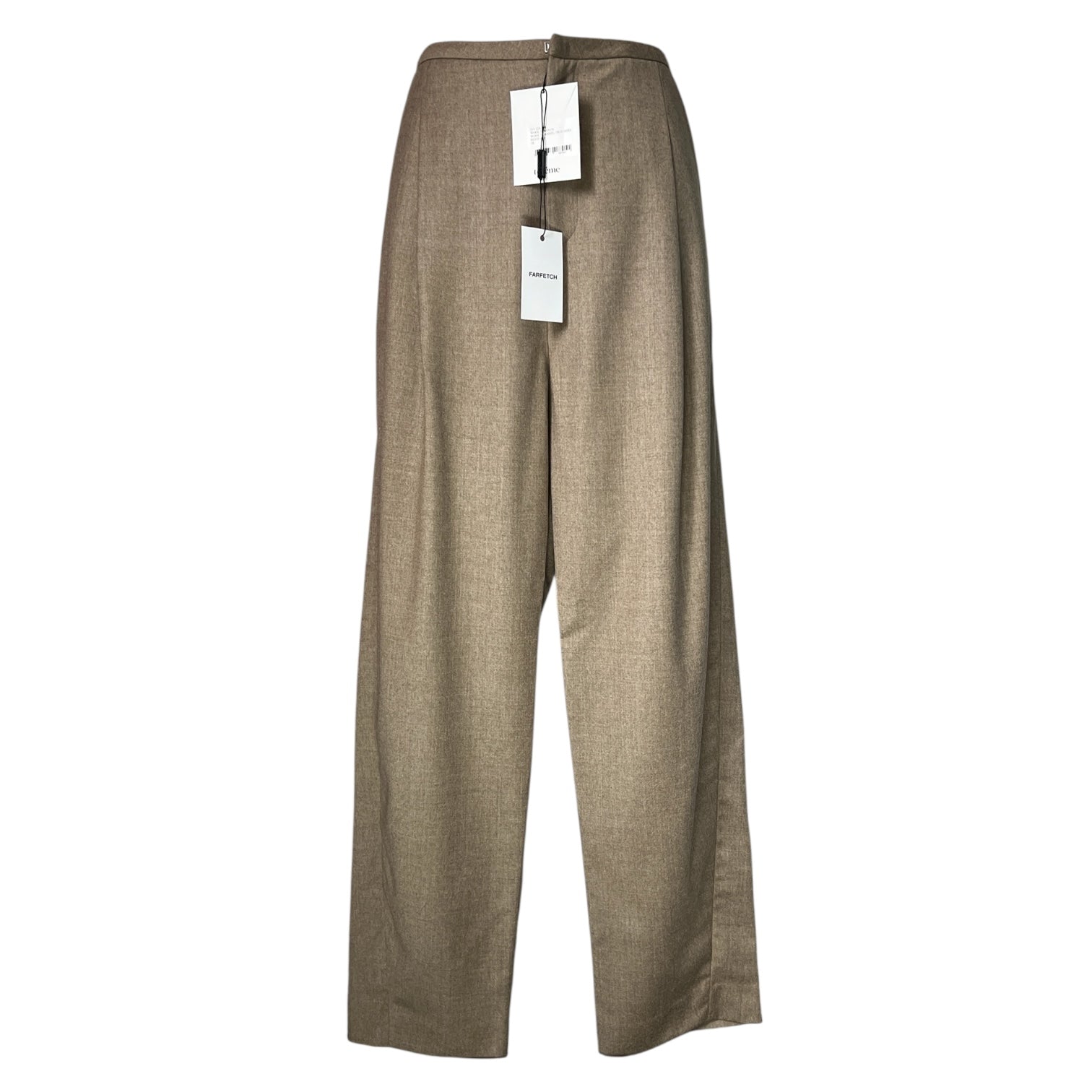 Totême Wool Flannel Pleated Trousers – High-Waist Straight Leg, EU38