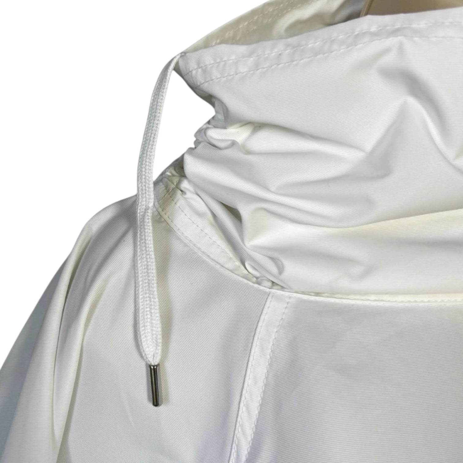 G. Label by Goop White Nylon High-Neck Crop Jacket – Relaxed Fit, Athleisure, Size M – pre-loved