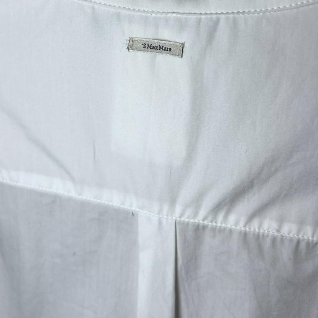 Max Mara Eritrea Cotton Poplin Tunic Button Shirt – UK10