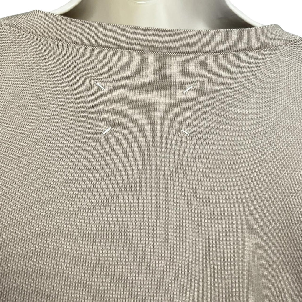 Maison Margiela Neutral Longline Relaxed Cardigan – Side Zip, M