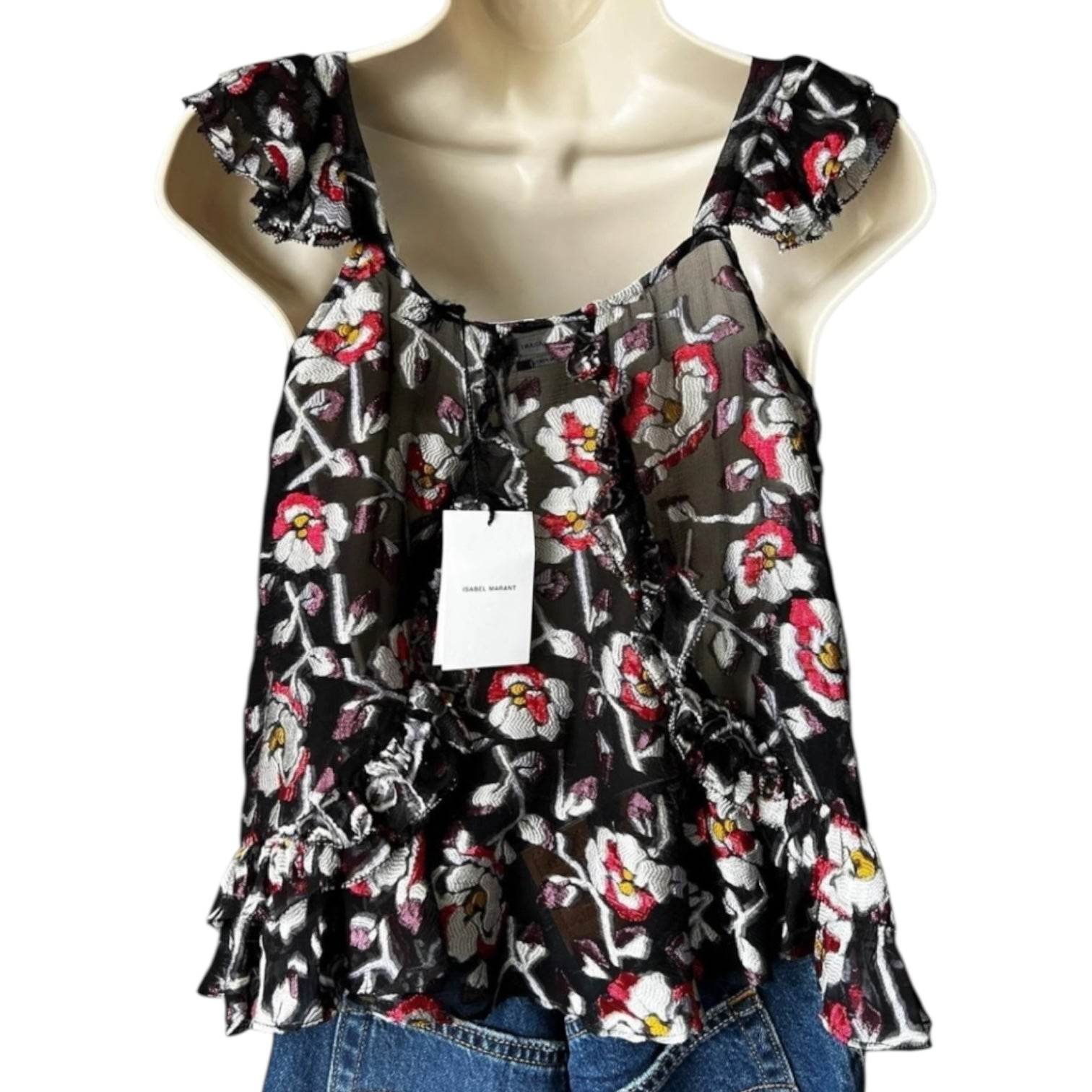 Isabel Marant “Piety” Silk Top – Black, FR36 – pre-loved