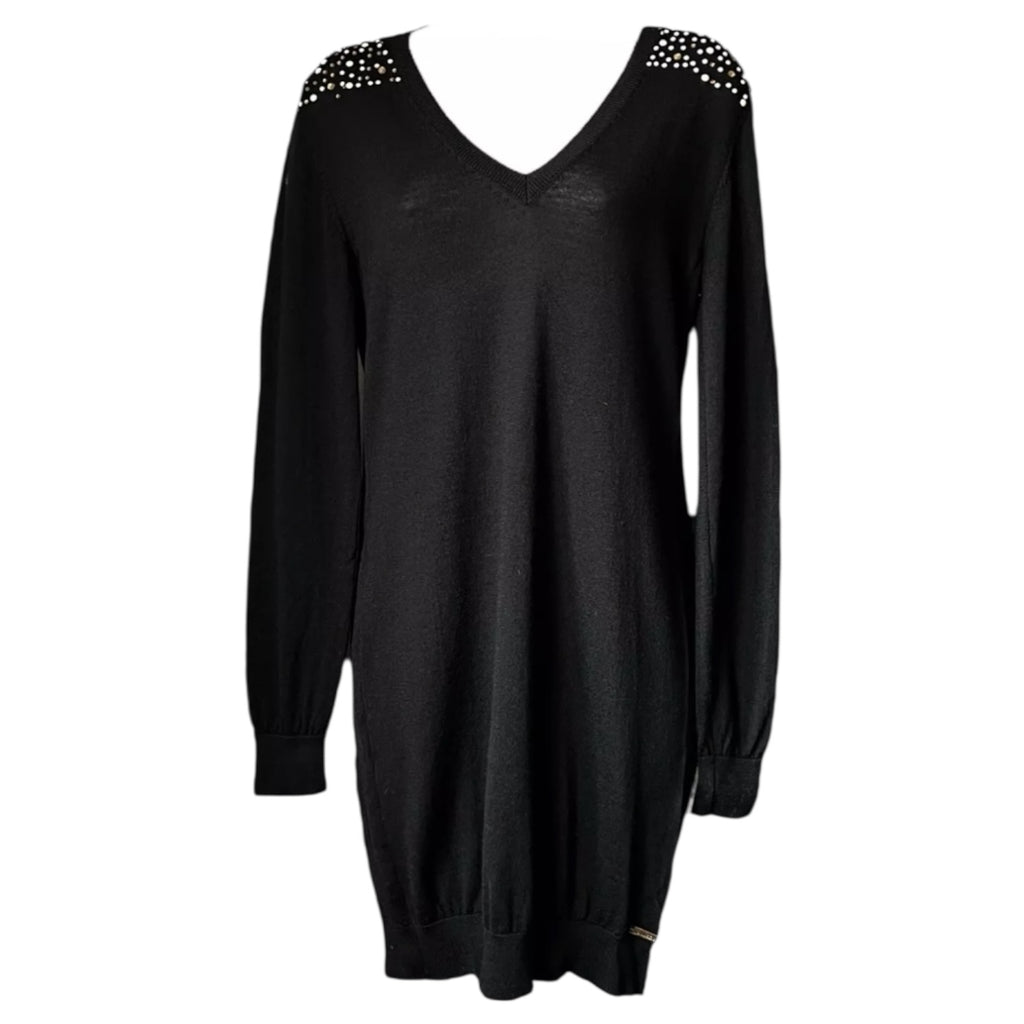 Vintage John Galliano Wool Knit Jumper Dress – Embellished, Size M – pre-loved