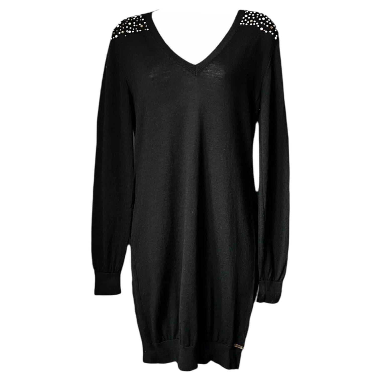 Vintage John Galliano Wool Knit Jumper Dress – Embellished, Size M – pre-loved