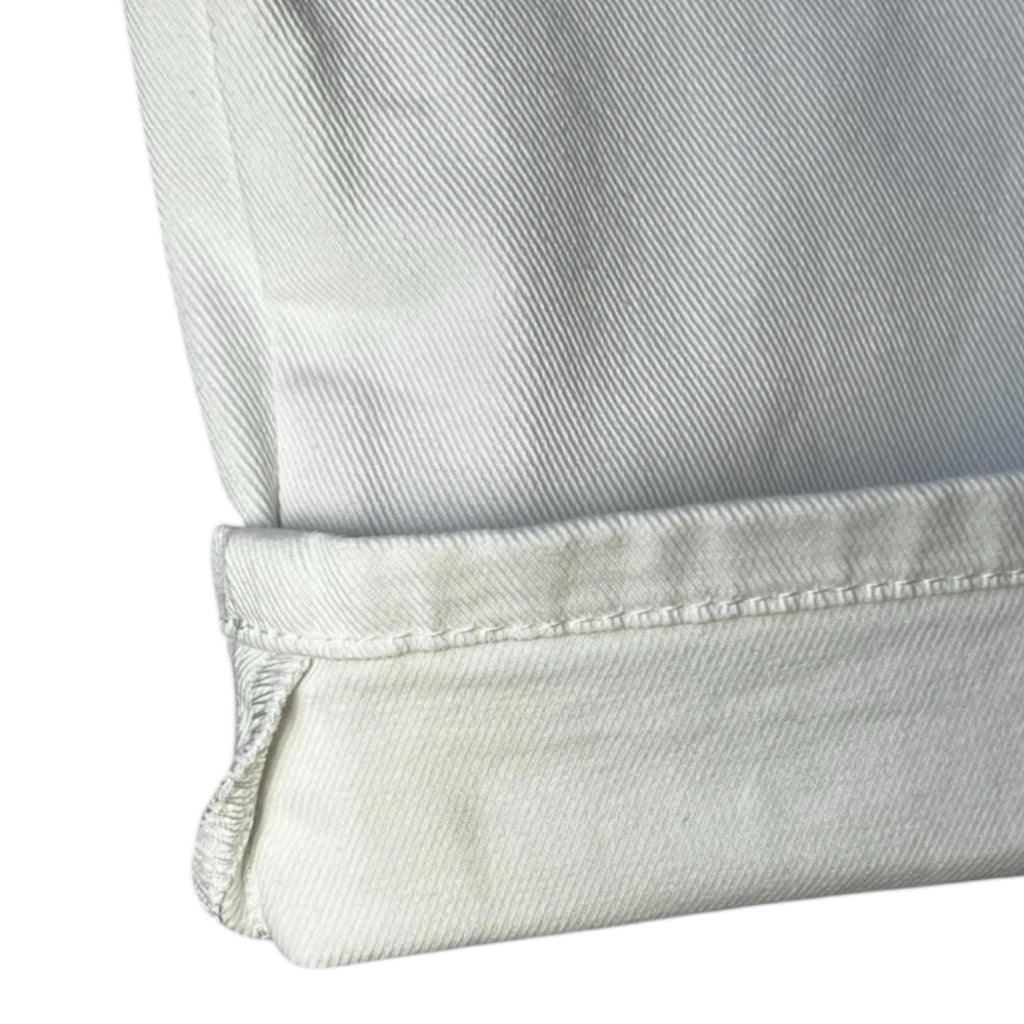 Christopher Kane Heart Embroidered Straight Boyfriend Jeans – White, Sz 25