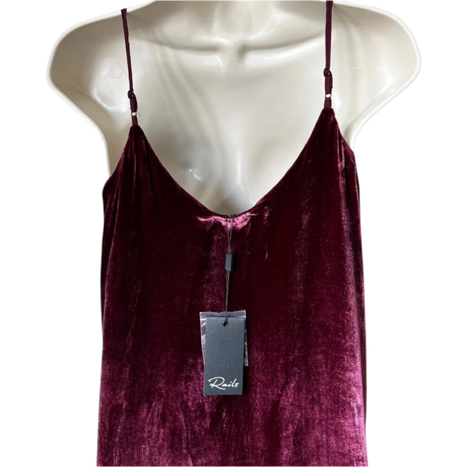 Rails Mini Velvet Slip Dress – Silk Blend, Size XS – pre-loved