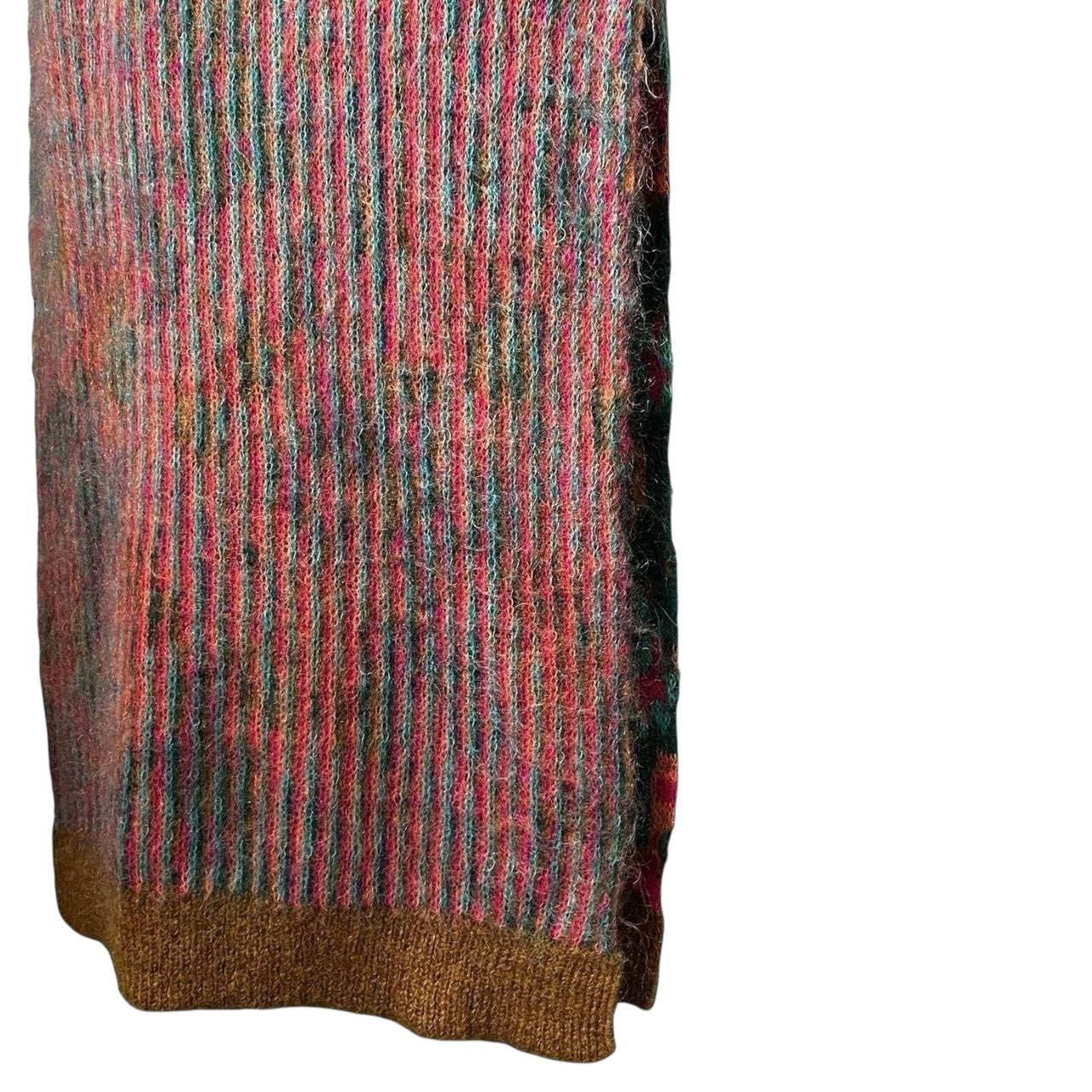 Remain Birger Wool & Kid Mohair Jacquard Knit Midi Dress – Open Back, Side Slits, DE36 (UK10)