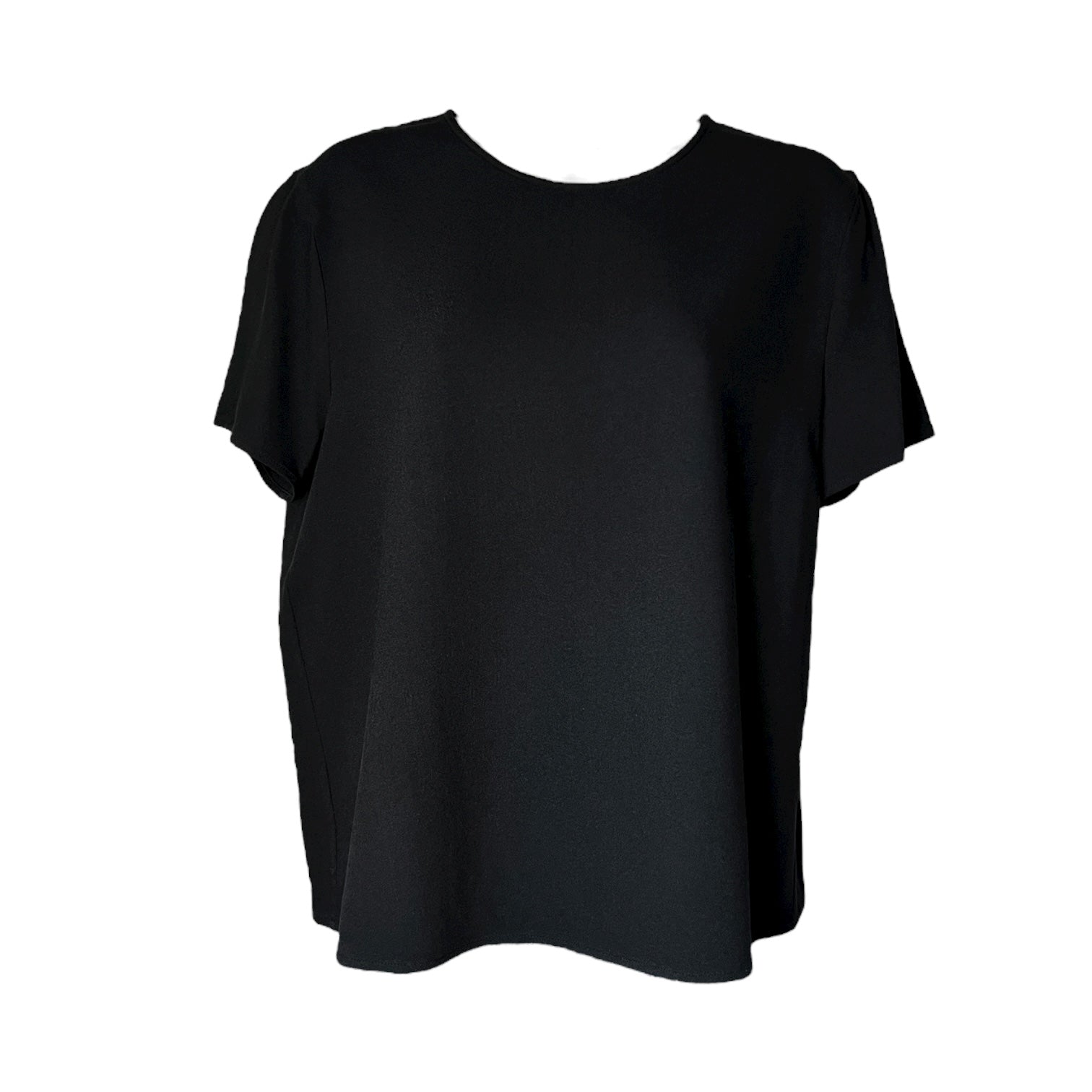 Jenni Kayne Japanese Crepe Relaxed Blouse – Black, M