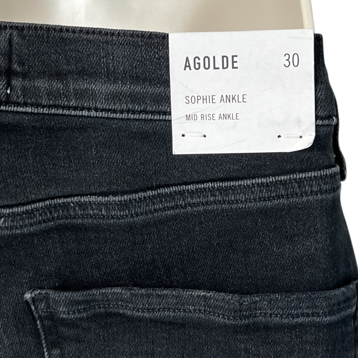 AGOLDE Sophie Ankle Mid Rise Jeans – Dark Room Wash, Size 30