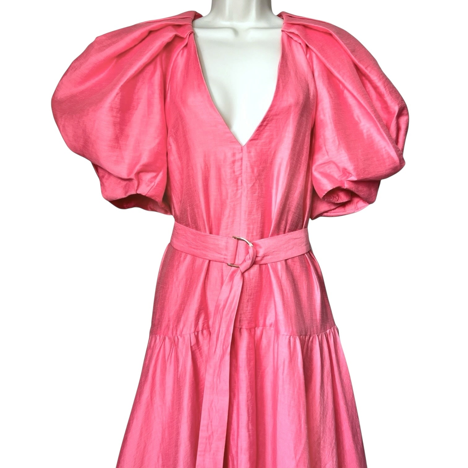 Acler Warner Linen Long Dress – Pink Rose, AU12 / US8