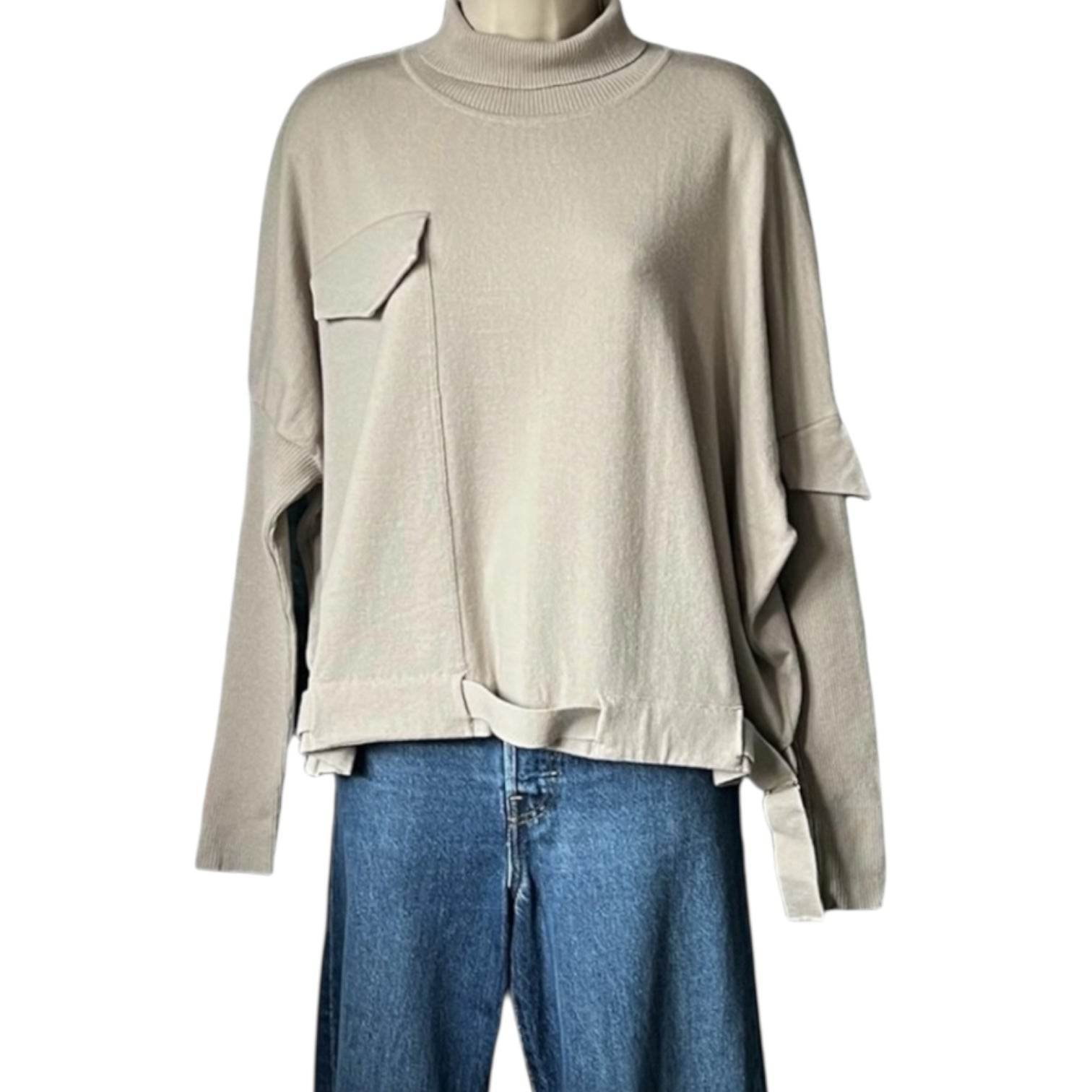 Annette Görtz Wool Roll Neck Oversized Jumper – Knit, Size M – pre-loved