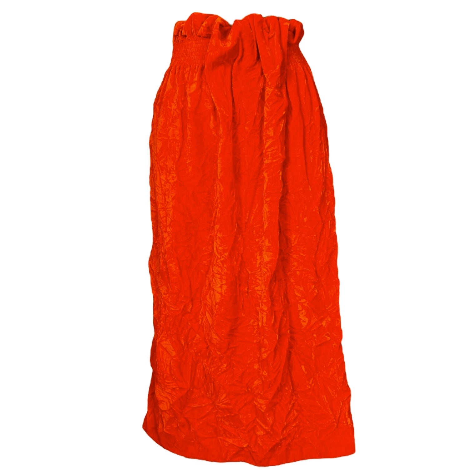 Victoria Beckham Crushed Velvet Midi Skirt – Ruched Tube Style, Pull-On, UK 8 – pre-loved