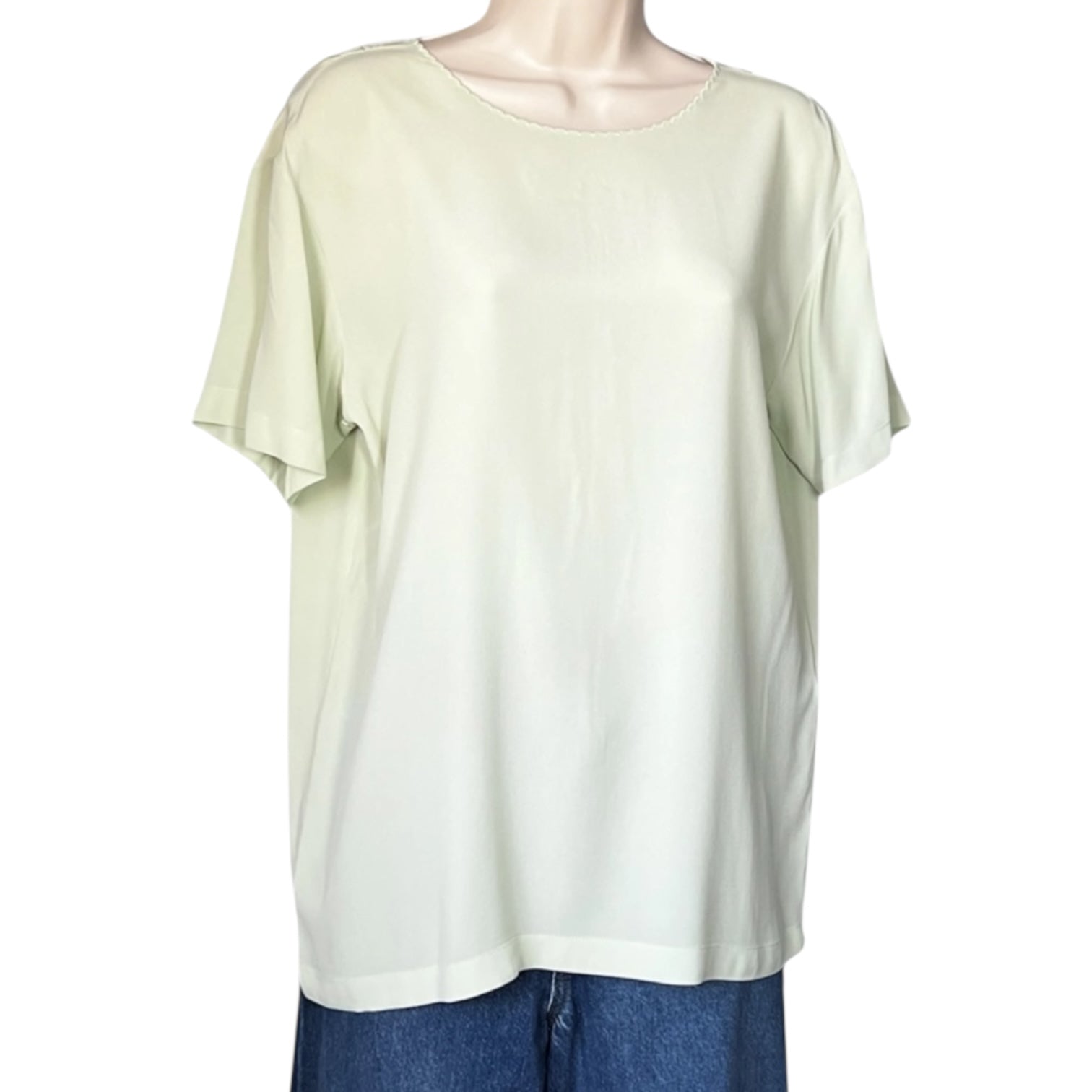 Nº21 Silk Blend Scalloped Cut-Out Tie Back Top - Relaxed Fit Blouse, IT38