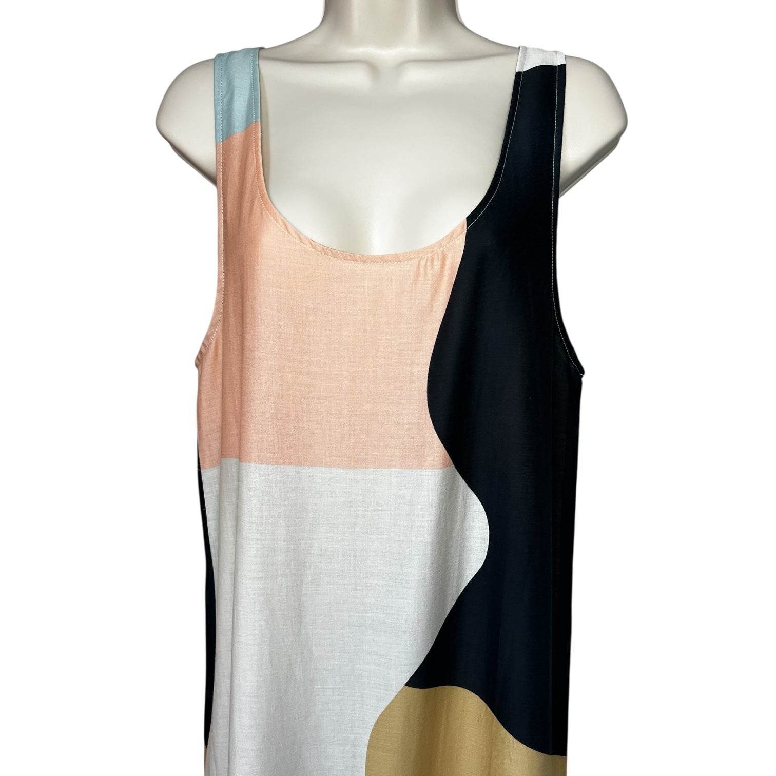 Mara Hoffman ‘Valentina’ Colorblock Maxi Dress – Organic Cotton Cover-Up, Size S – pre-loved
