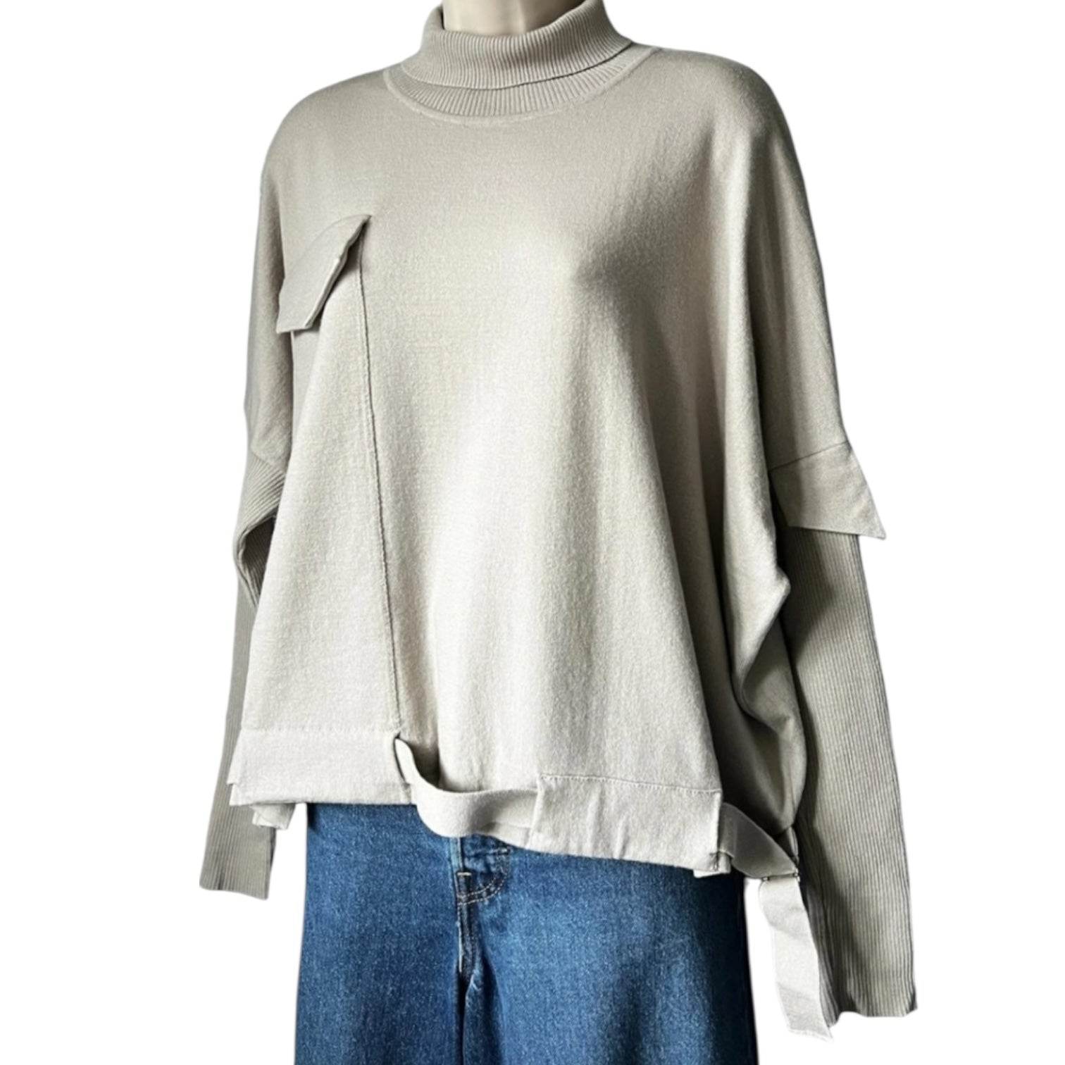 Annette Görtz Wool Roll Neck Oversized Jumper – Knit, Size M – pre-loved