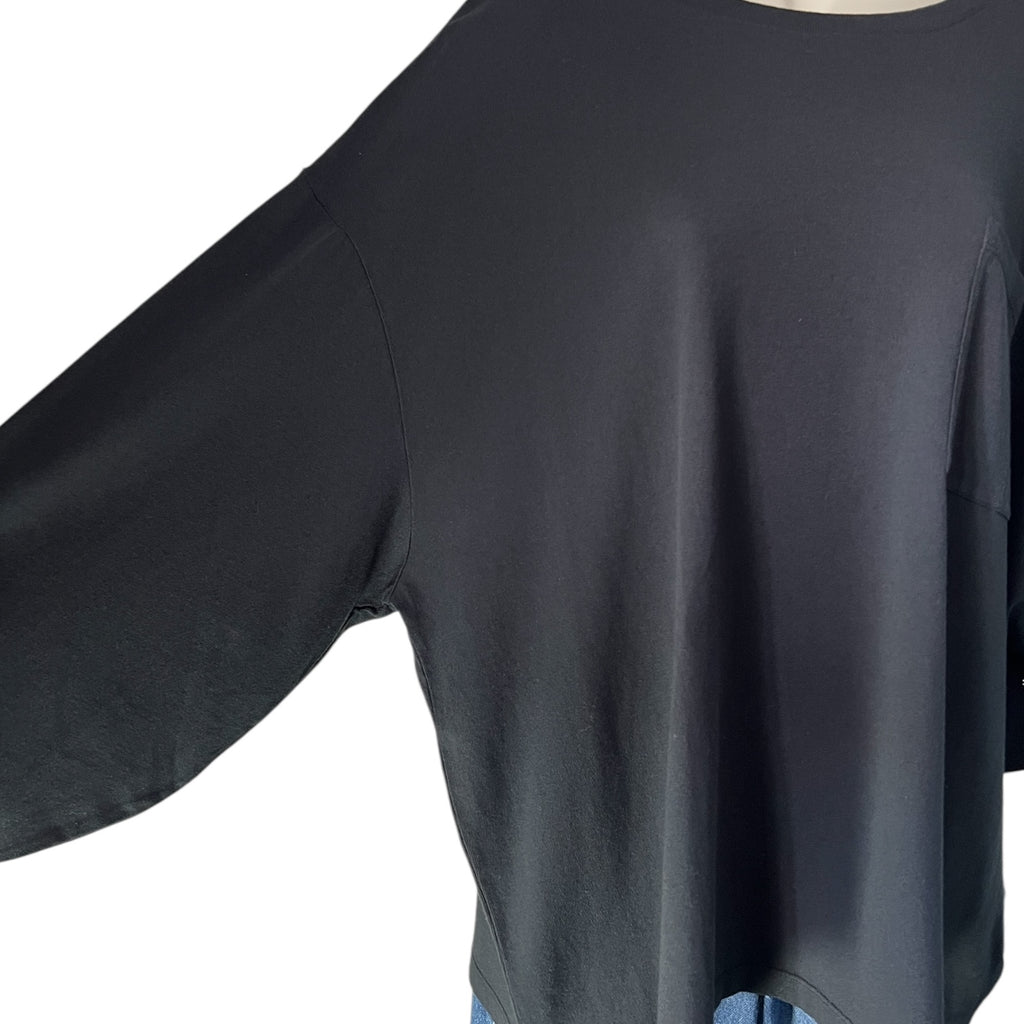 Khaite “The Imogen” Oversized Logo Patch Pocket Long Sleeve T-Shirt – XL