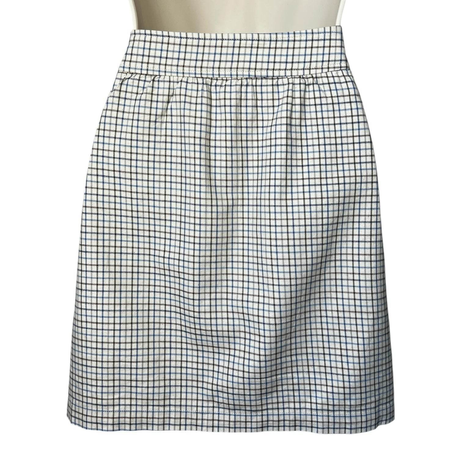 A.P.C. Checked Mini Skirt – Bow Detail, Retro Preppy Academia Style, EU 40 – pre-loved