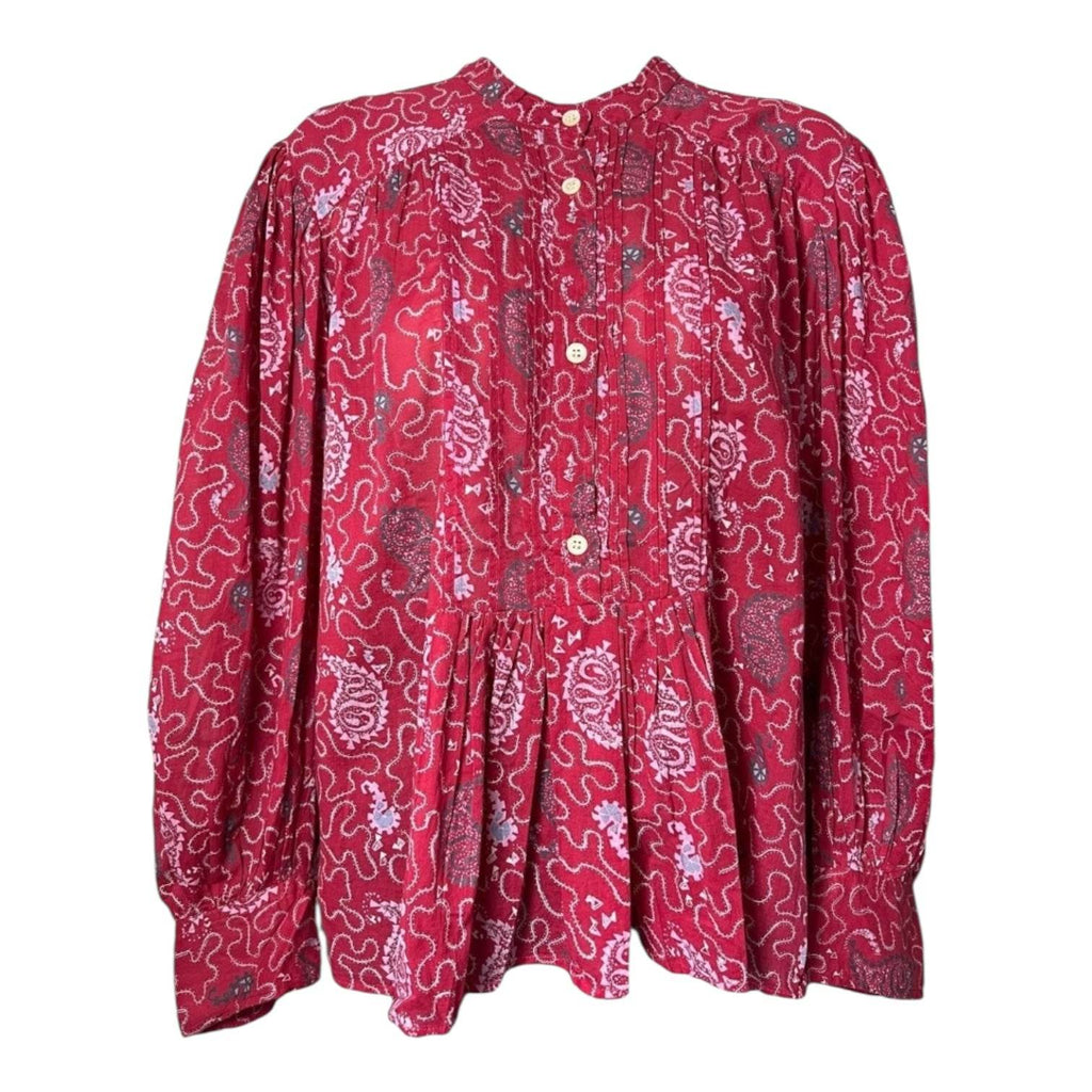Isabel Marant Étoile Paisley Crop Shirt – Puff Sleeve, FR36 – pre-loved
