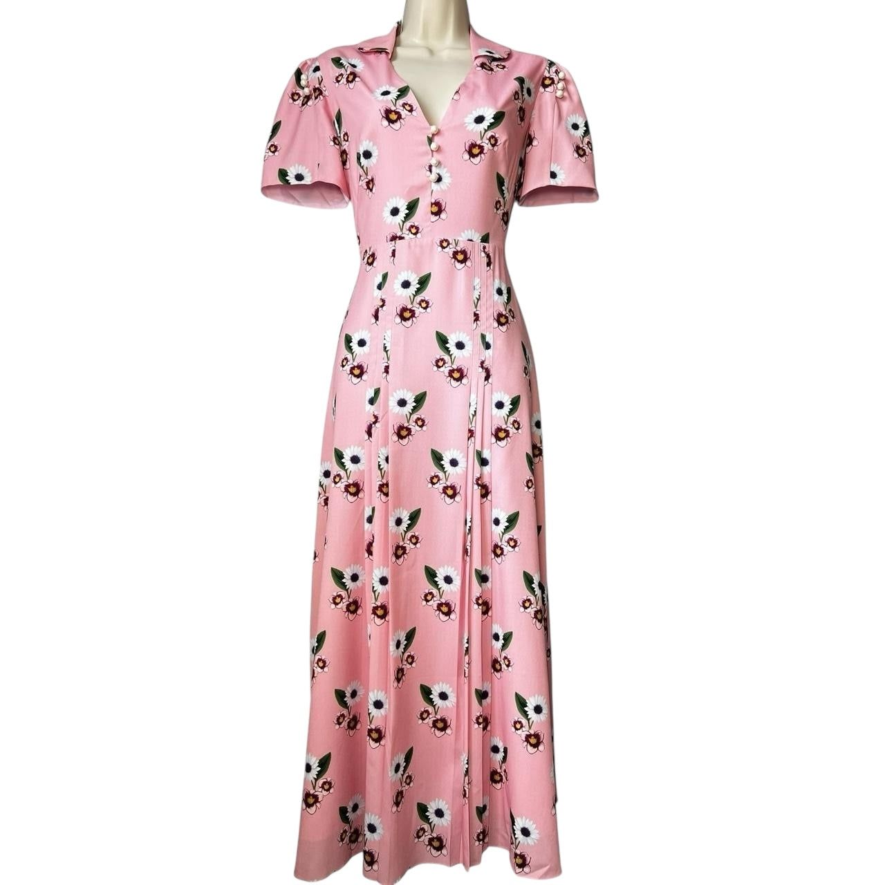 Borgo De Nor Adelaide Pink Floral Midi Dress – UK8