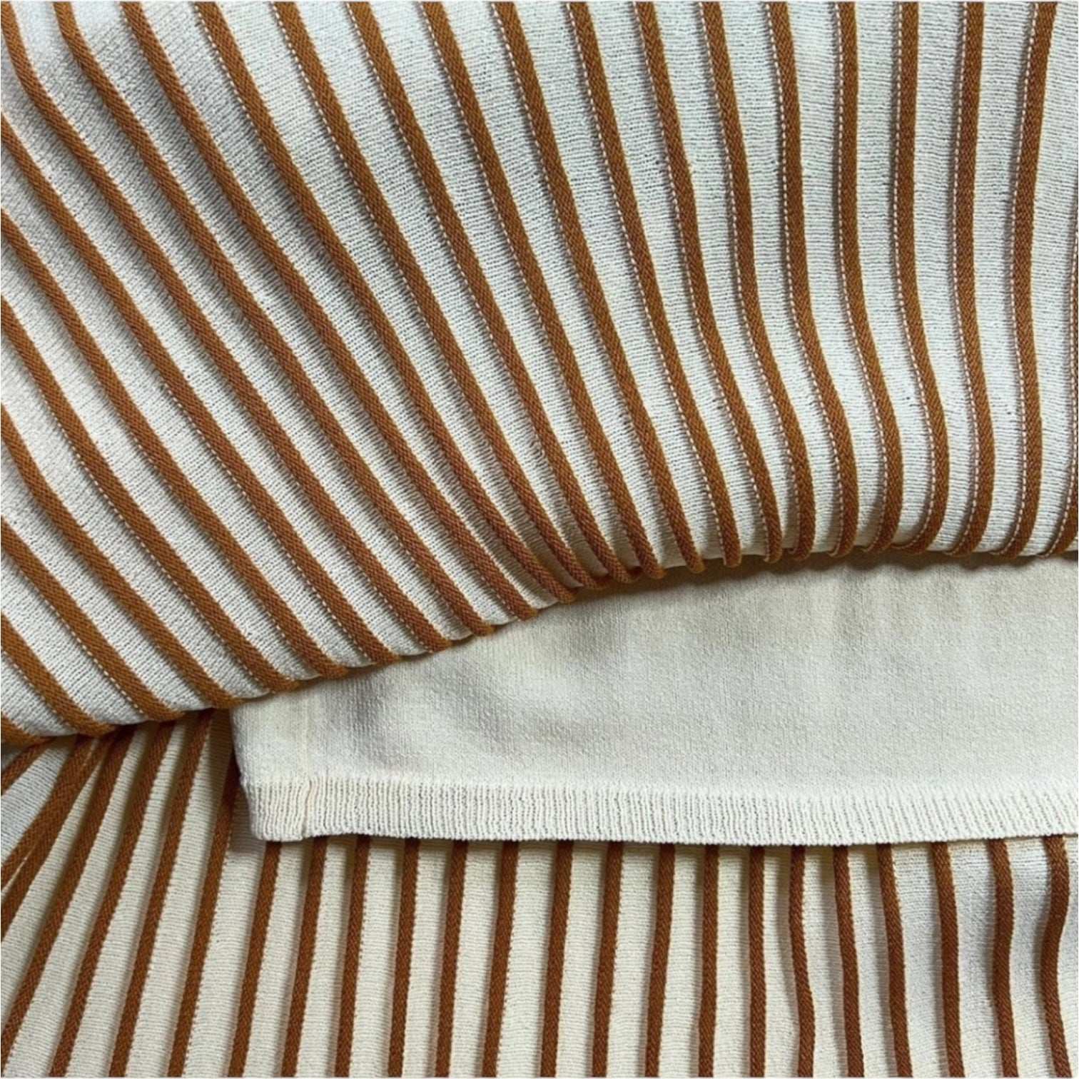 Nicholas Ribbed Knit Gradient Midi Skirt – Neutral Ombre Flare, Size XS – pre-loved