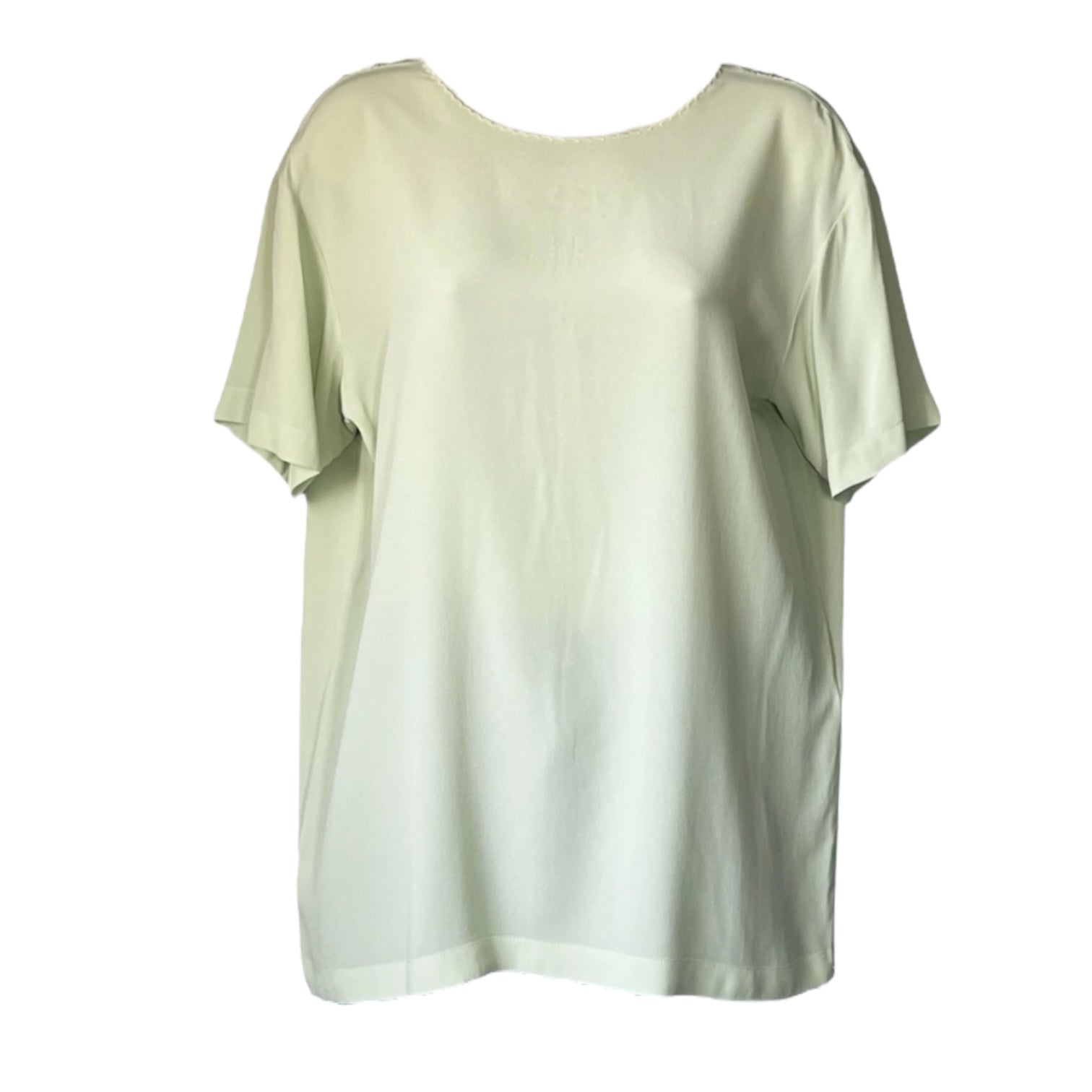 Nº21 Silk Blend Scalloped Cut-Out Tie Back Top - Relaxed Fit Blouse, IT38