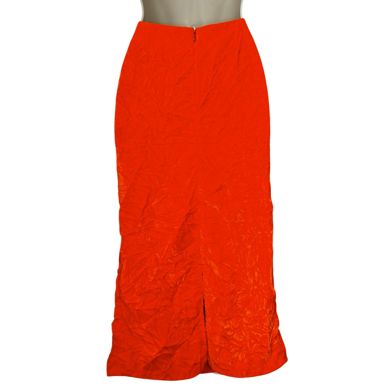 Victoria Beckham Crushed Velvet Midi Skirt – Ruched Tube Style, Pull-On, UK 8 – pre-loved