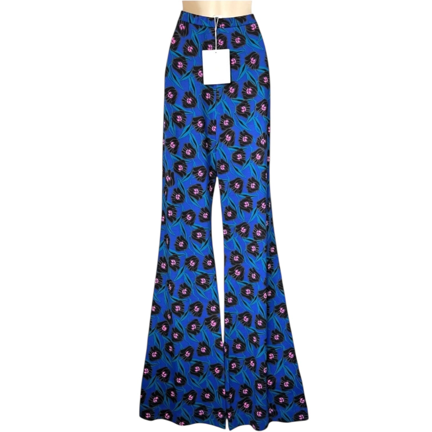 Diane von Furstenberg Brooklyn Fortune Vine Jersey Flared Pants – US8