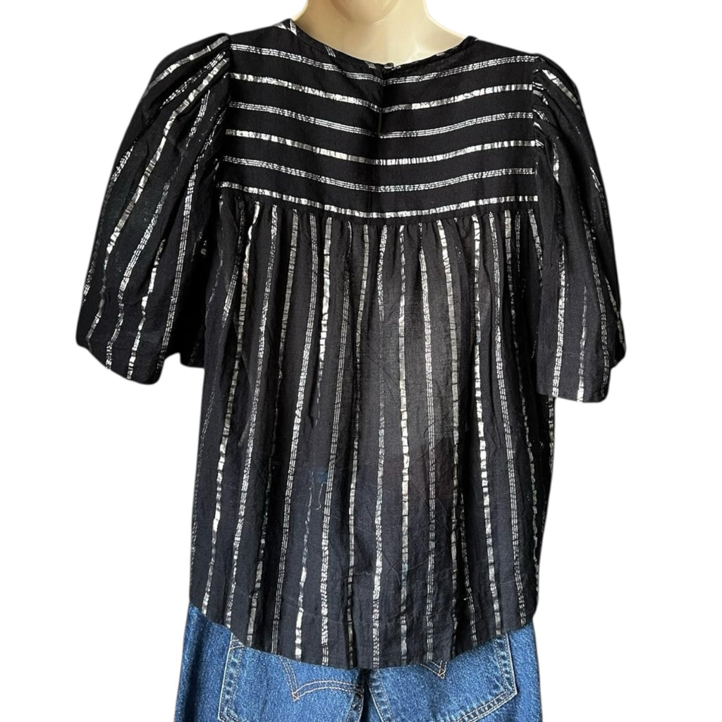 Isabel Marant Metallic Cropped Swing Top – FR34