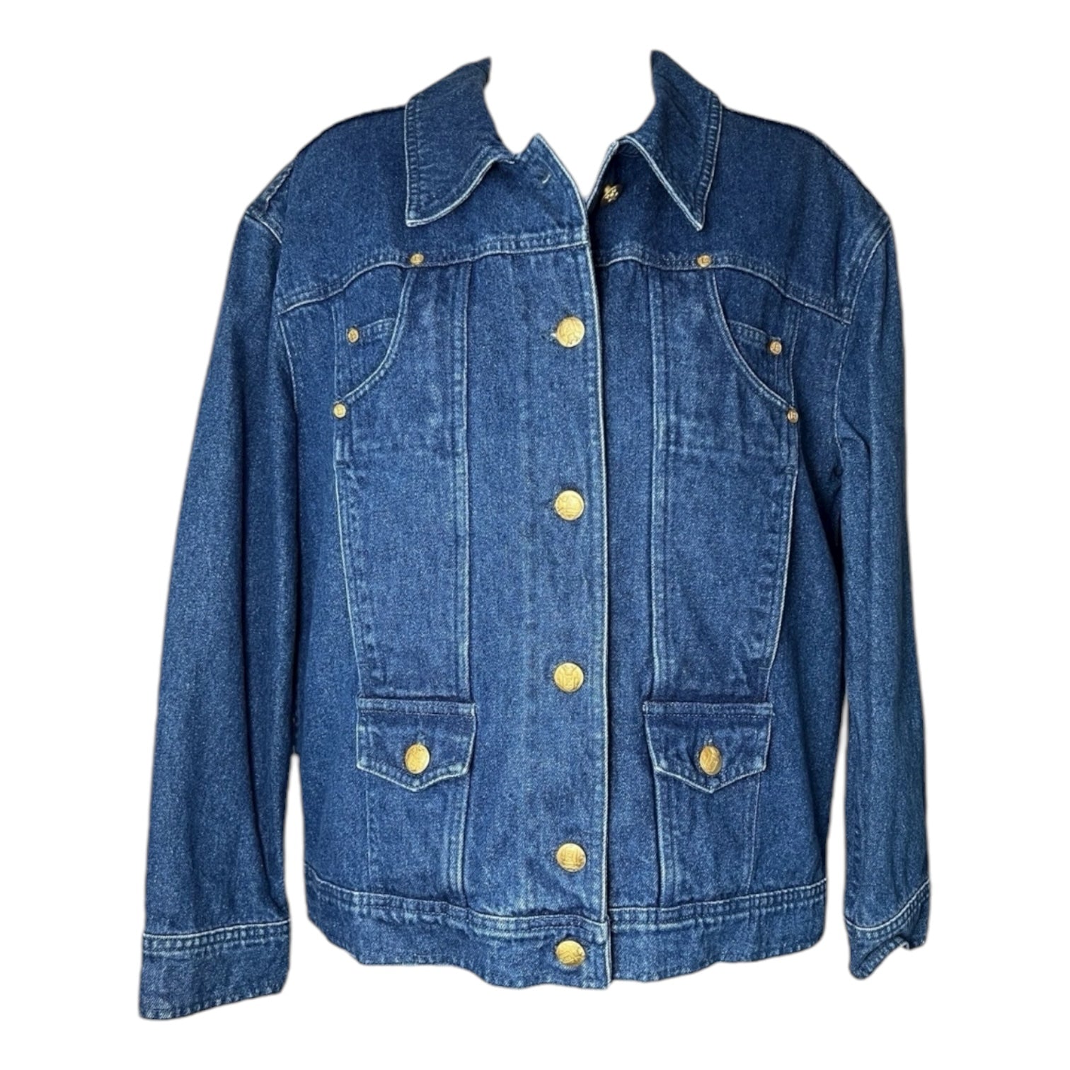 Vintage Escada Denim Chore Jacket – Western Quilted Liner, FR36