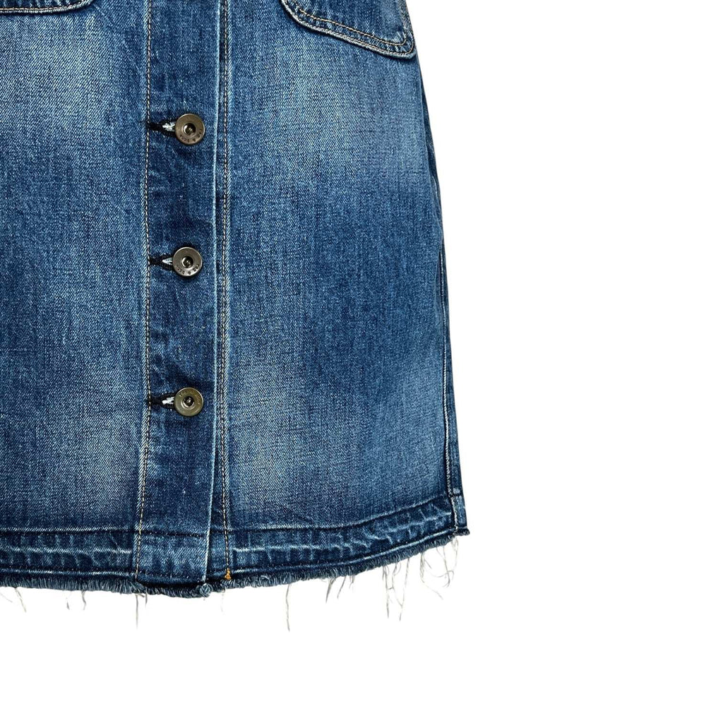 Rag & Bone Denim Mini Skirt – Patch Pockets, High Waisted, W25 – pre-loved