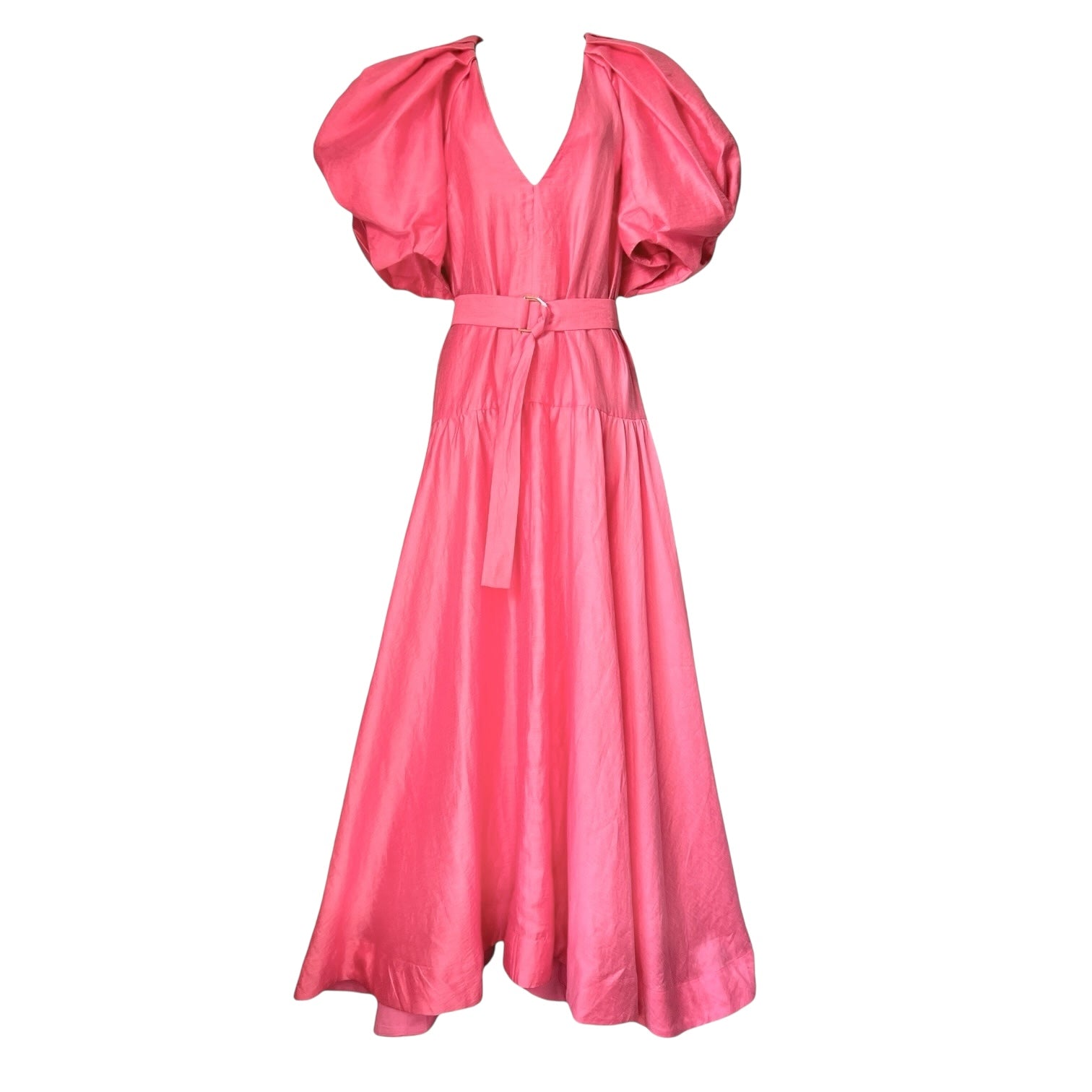 Acler Warner Linen Long Dress – Pink Rose, AU12 / US8