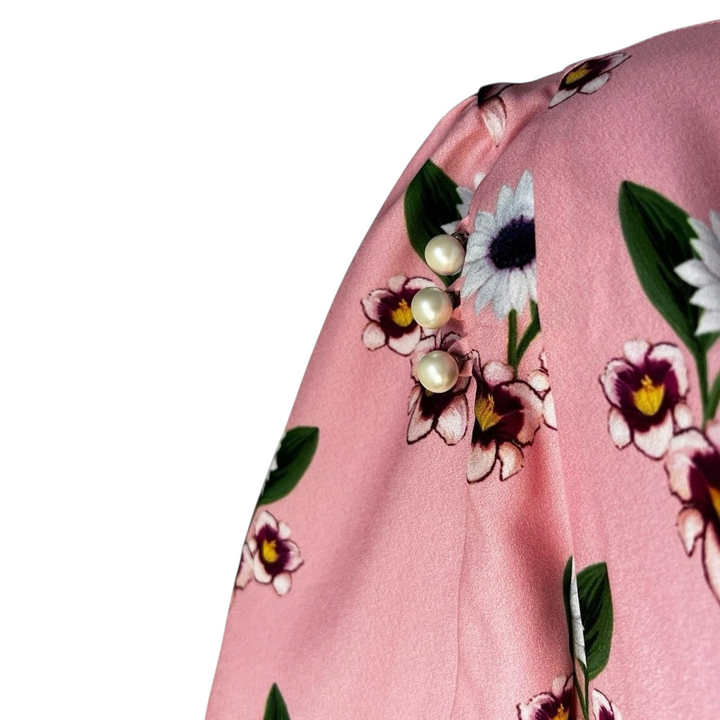 Borgo De Nor Adelaide Pink Floral Midi Dress – UK8