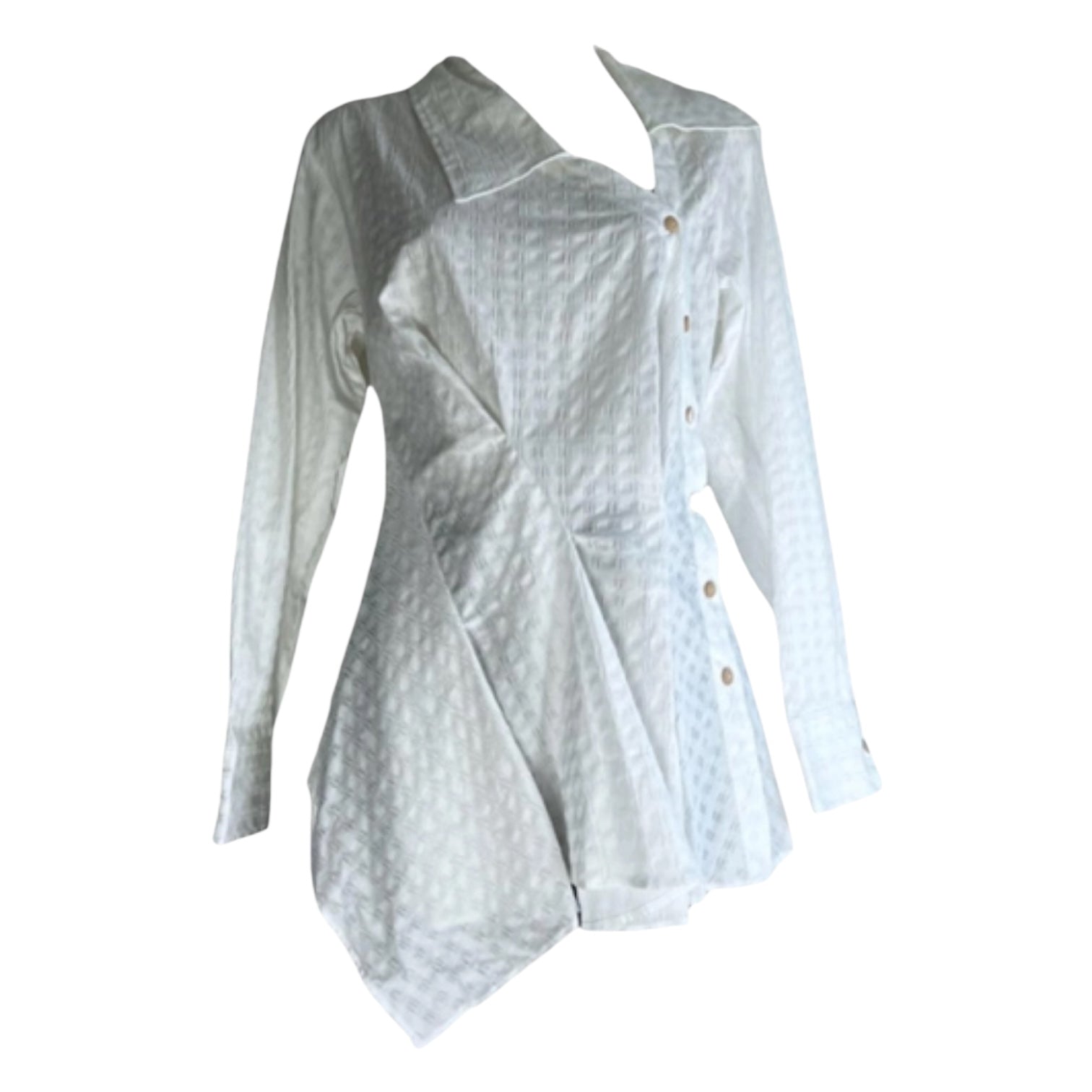 Palmer//Harding White Asymmetric Button-Down Shirt – UK 6 – pre-loved