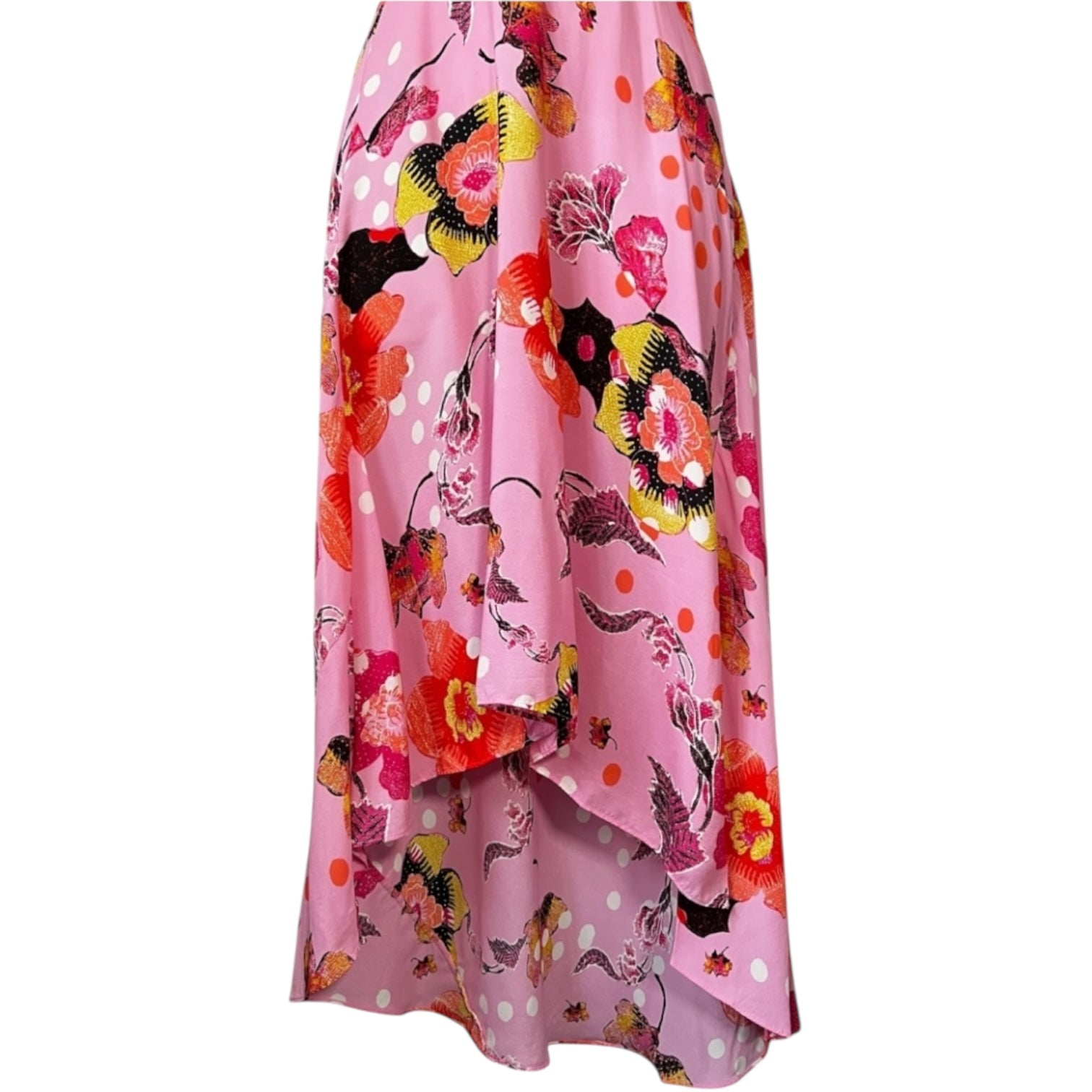Diane von Furstenberg Eloise Silk-Viscose Crepe Wrap Midi Dress – Floral, Size XS – pre-loved
