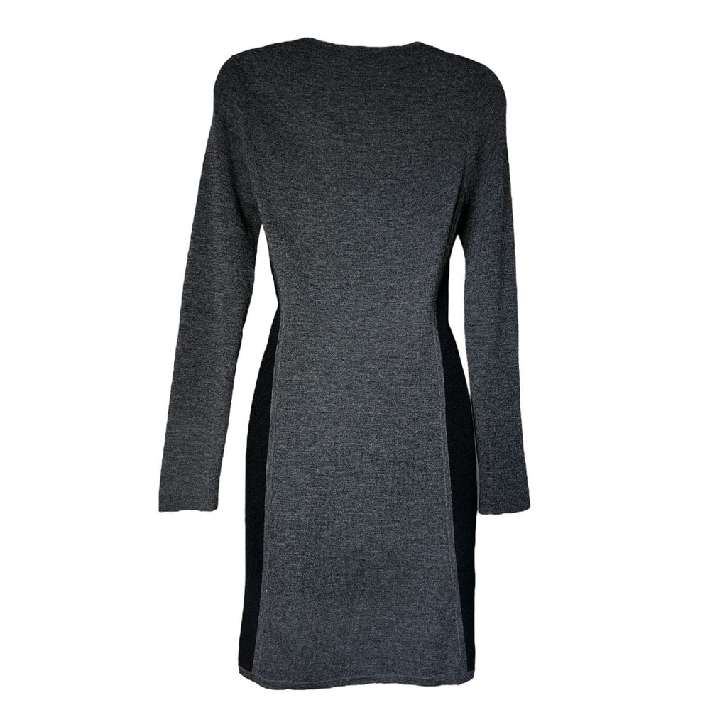 Theory Wool Knit Mini Dress – Long Sleeve, Size L – pre-loved