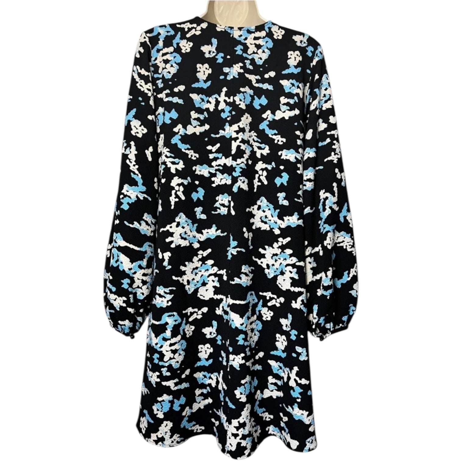 Stine Goya Wallpaper Print Mini Dress – V-Neck, Puff Sleeves, XS – pre-loved