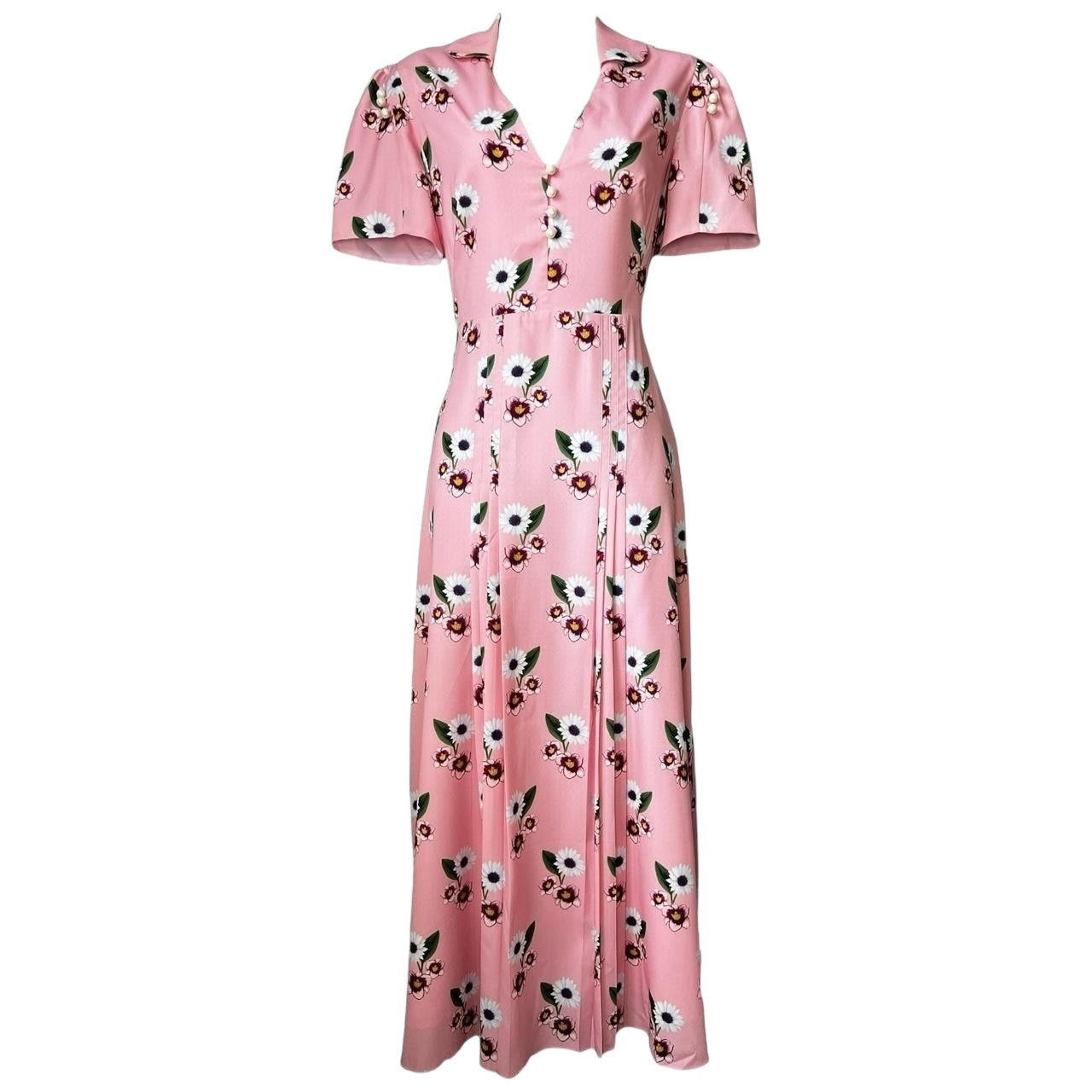 Borgo De Nor Adelaide Pink Floral Midi Dress – UK8