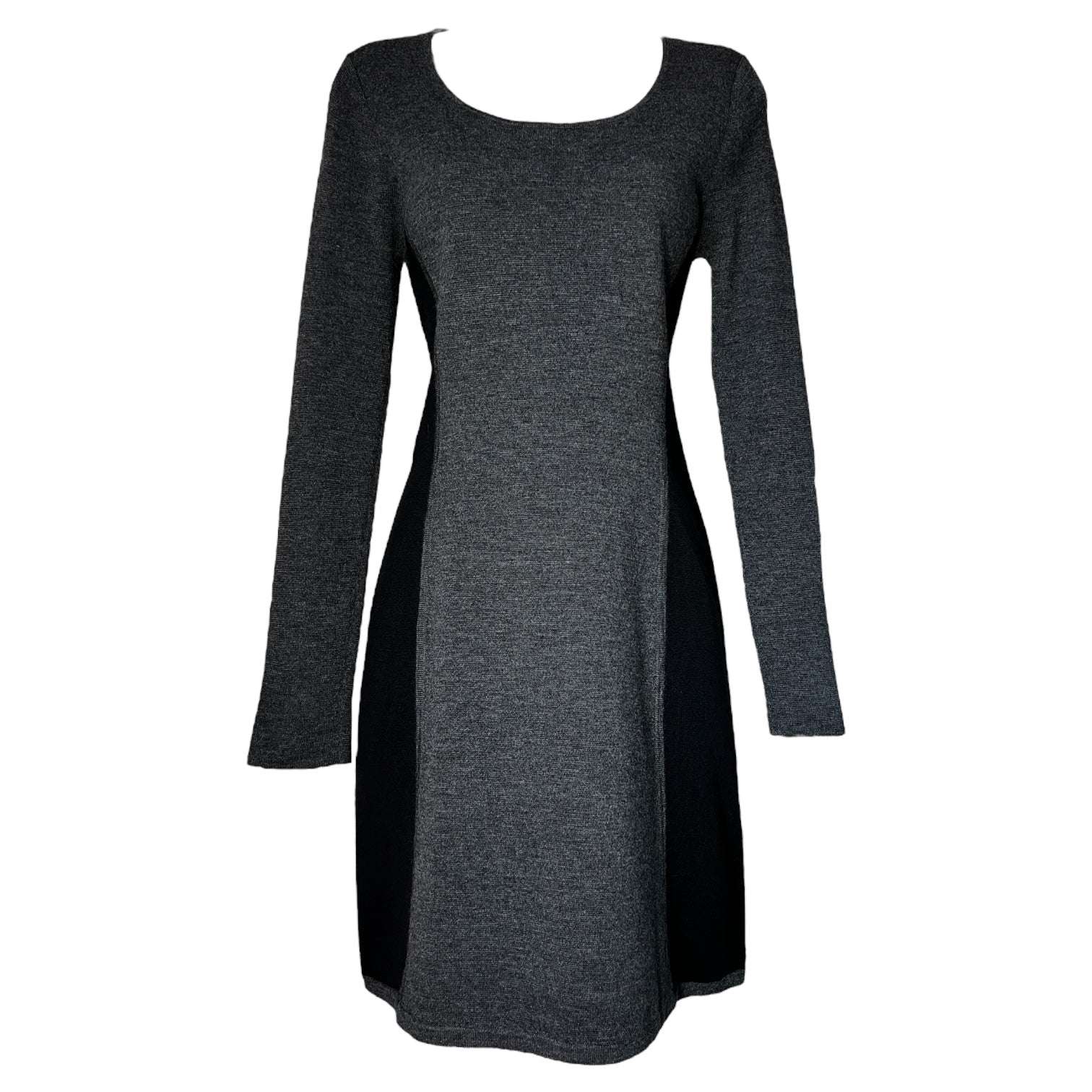 Theory Wool Knit Mini Dress – Long Sleeve, Size L – pre-loved