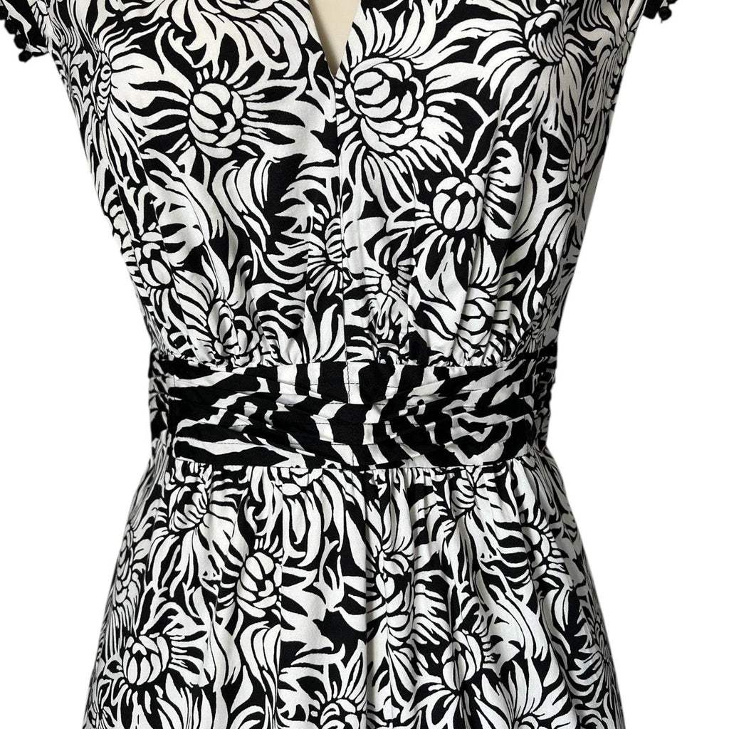 DVF Floral Tiered Maxi Dress – Pompom Zebra Print, US6 – pre-loved