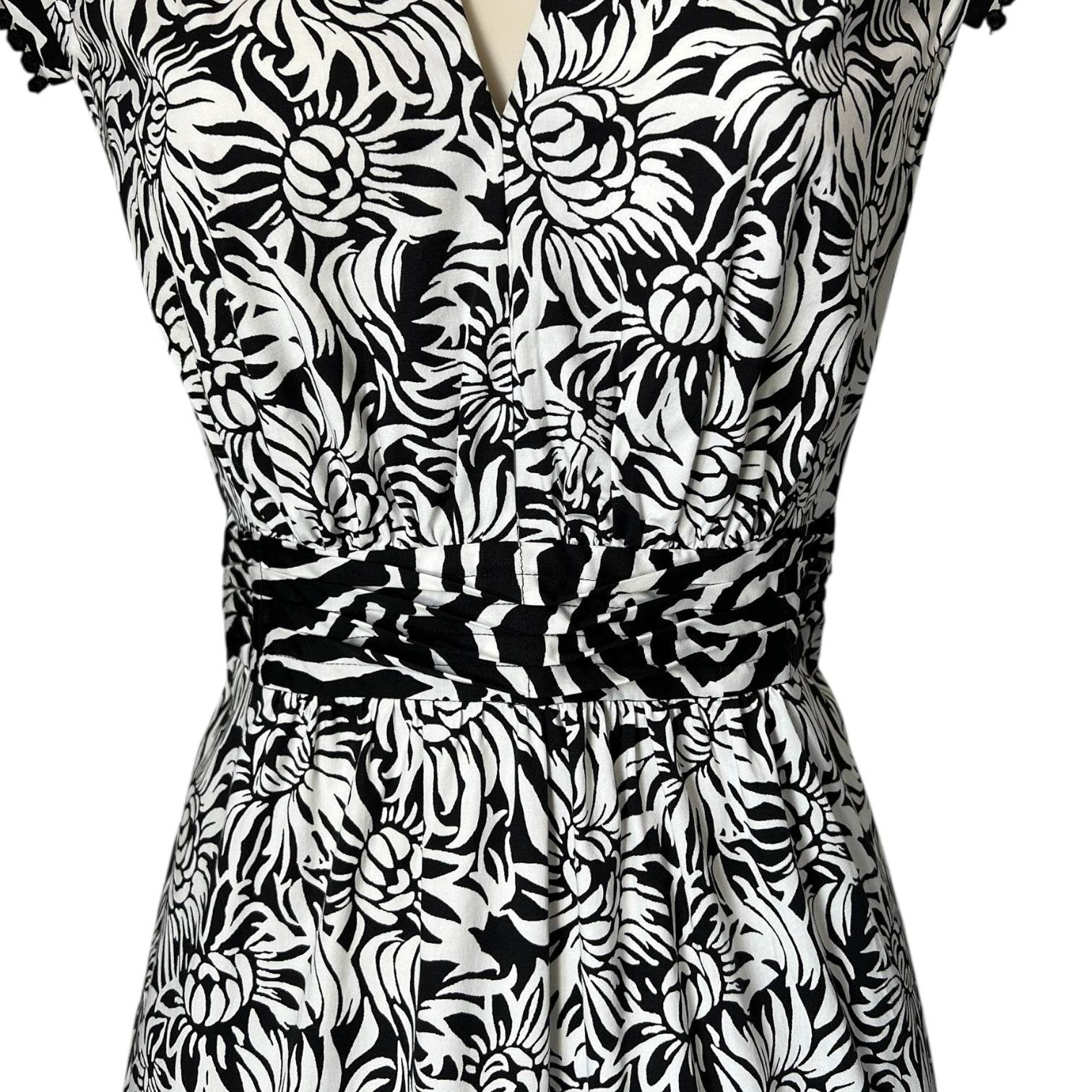 DVF Floral Tiered Maxi Dress – Pompom Zebra Print, US6 – pre-loved