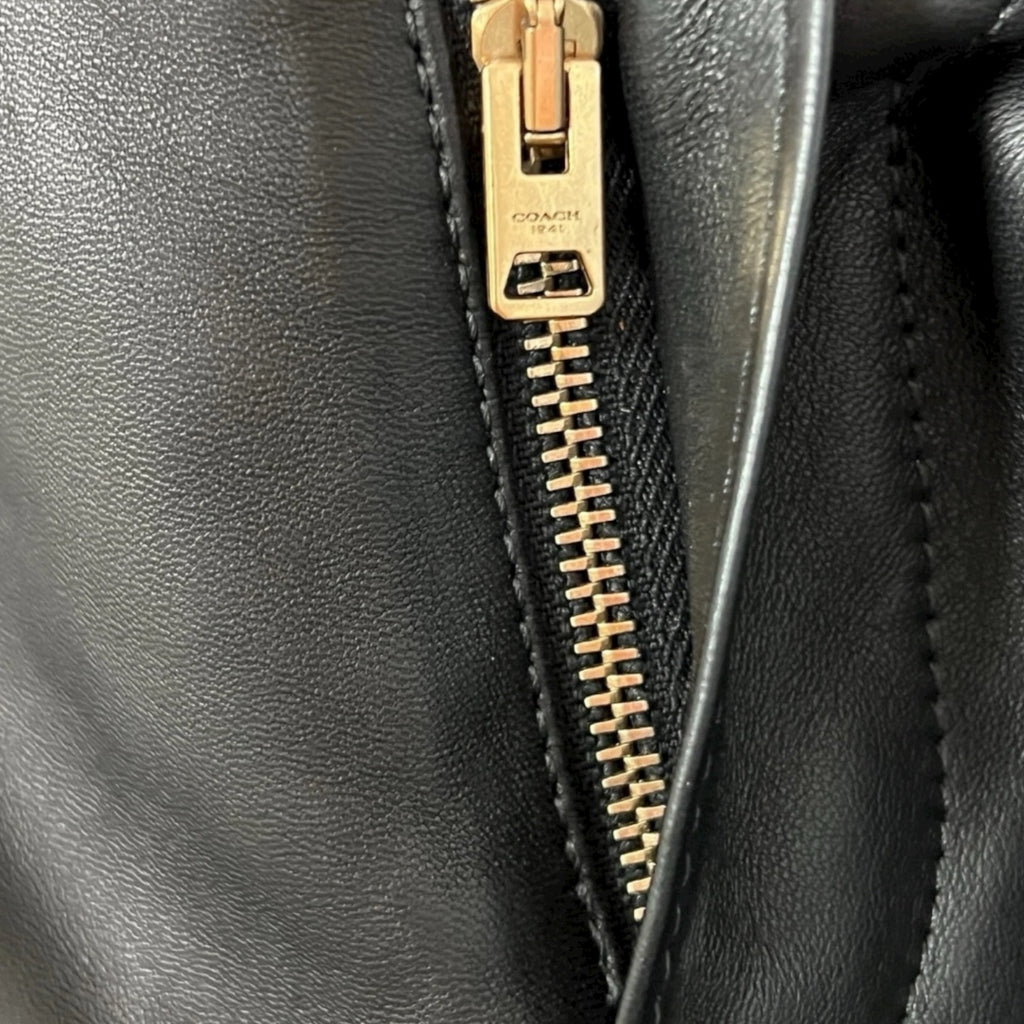 Coach Black Lamb Leather Mini Shorts – Mid Waist, US2