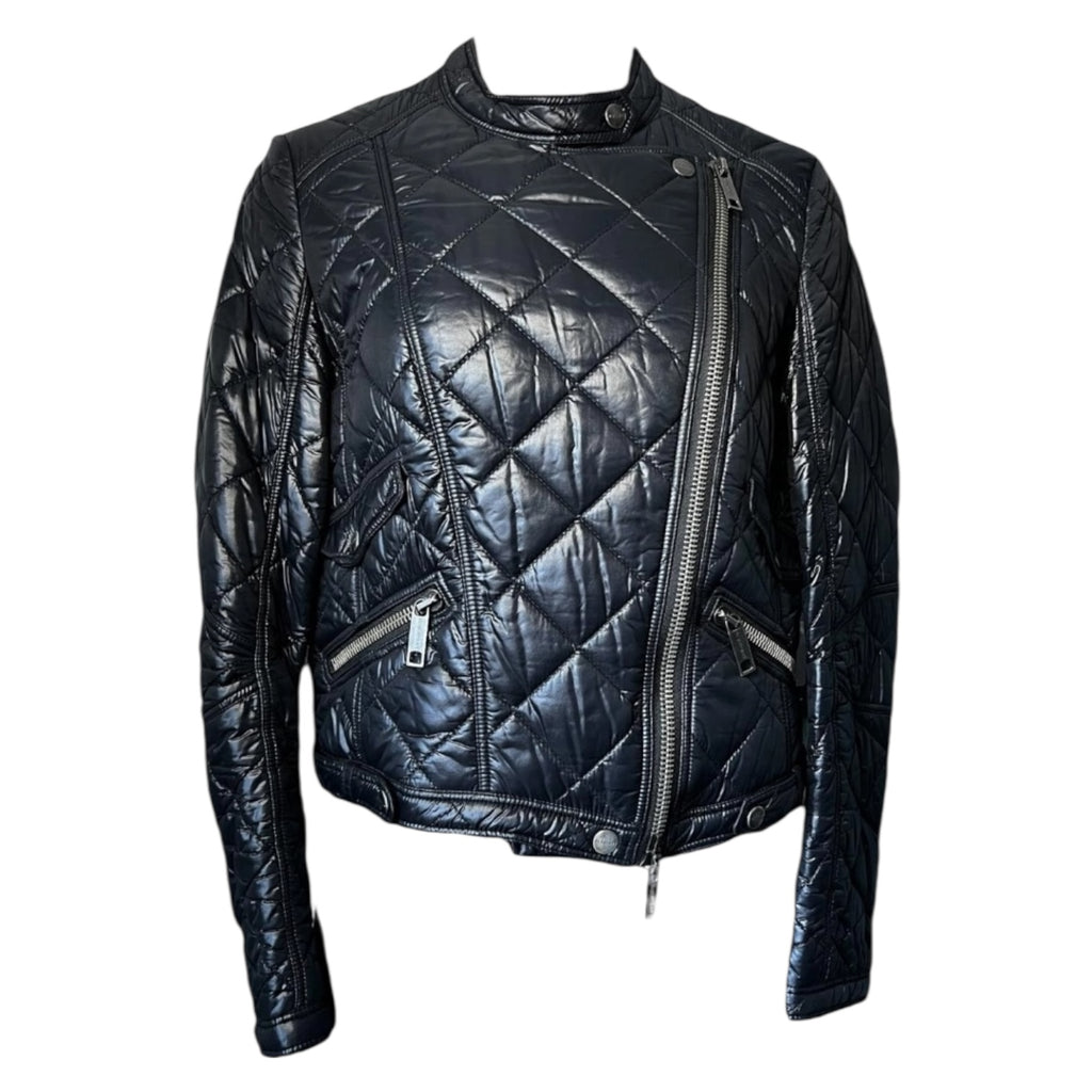 Burberry London Cropped Quilted Puffer Jacket – Black, Size S – pre-loved