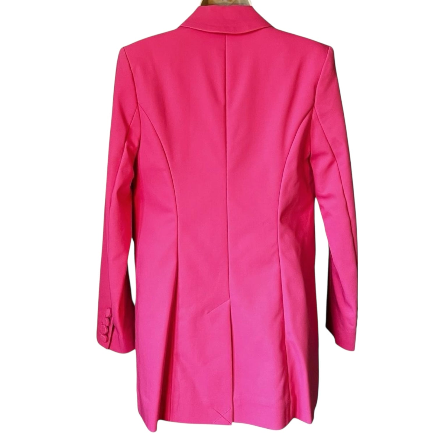 GRLFRND Jeane Tailored Cotton Suit Jacket Blazer – Pink, S