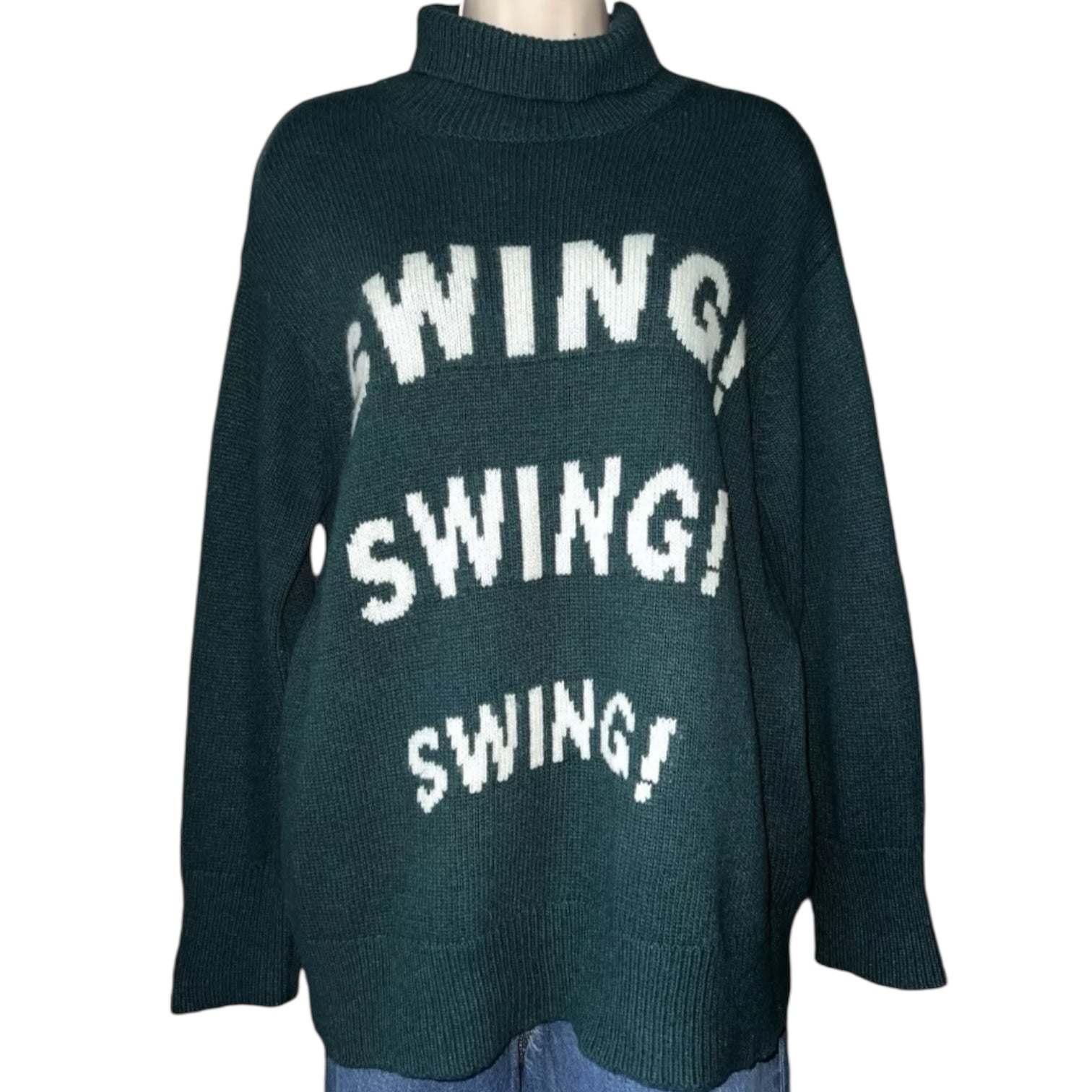 Sandro Wool-Cashmere Oversized Turtleneck Jumper – Swing Intarsia, Size 1