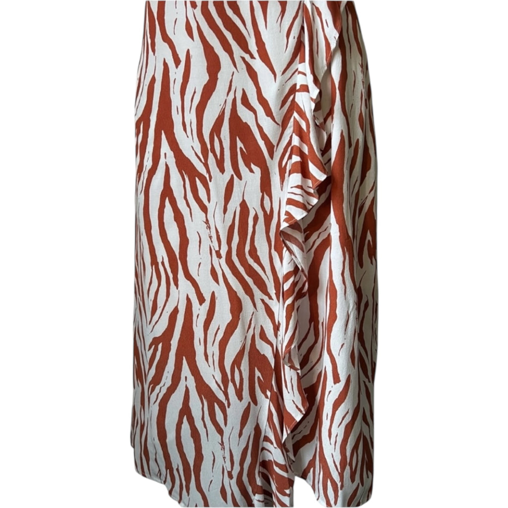 Rails Zebra Print Wrap Midi Dress – Rayon, Size S – pre-loved