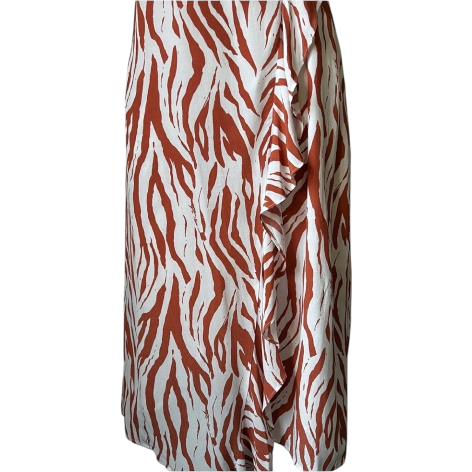 Rails Zebra Print Wrap Midi Dress – Rayon, Size S – pre-loved