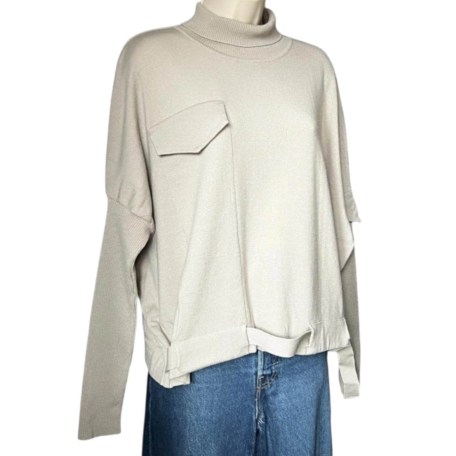 Annette Görtz Wool Roll Neck Oversized Jumper – Knit, Size M – pre-loved
