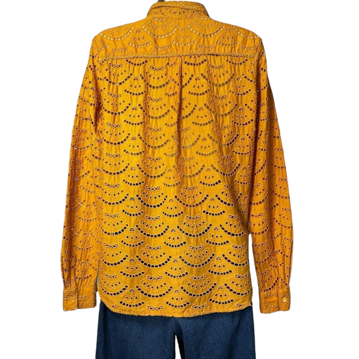 Ba&sh Crochet Embroidered Cotton Shirt – Size 0 (UK6)