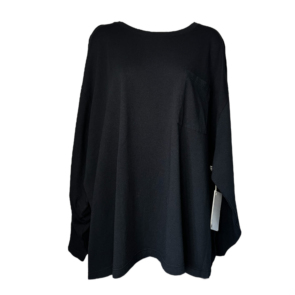 Khaite “The Imogen” Oversized Logo Patch Pocket Long Sleeve T-Shirt – XL