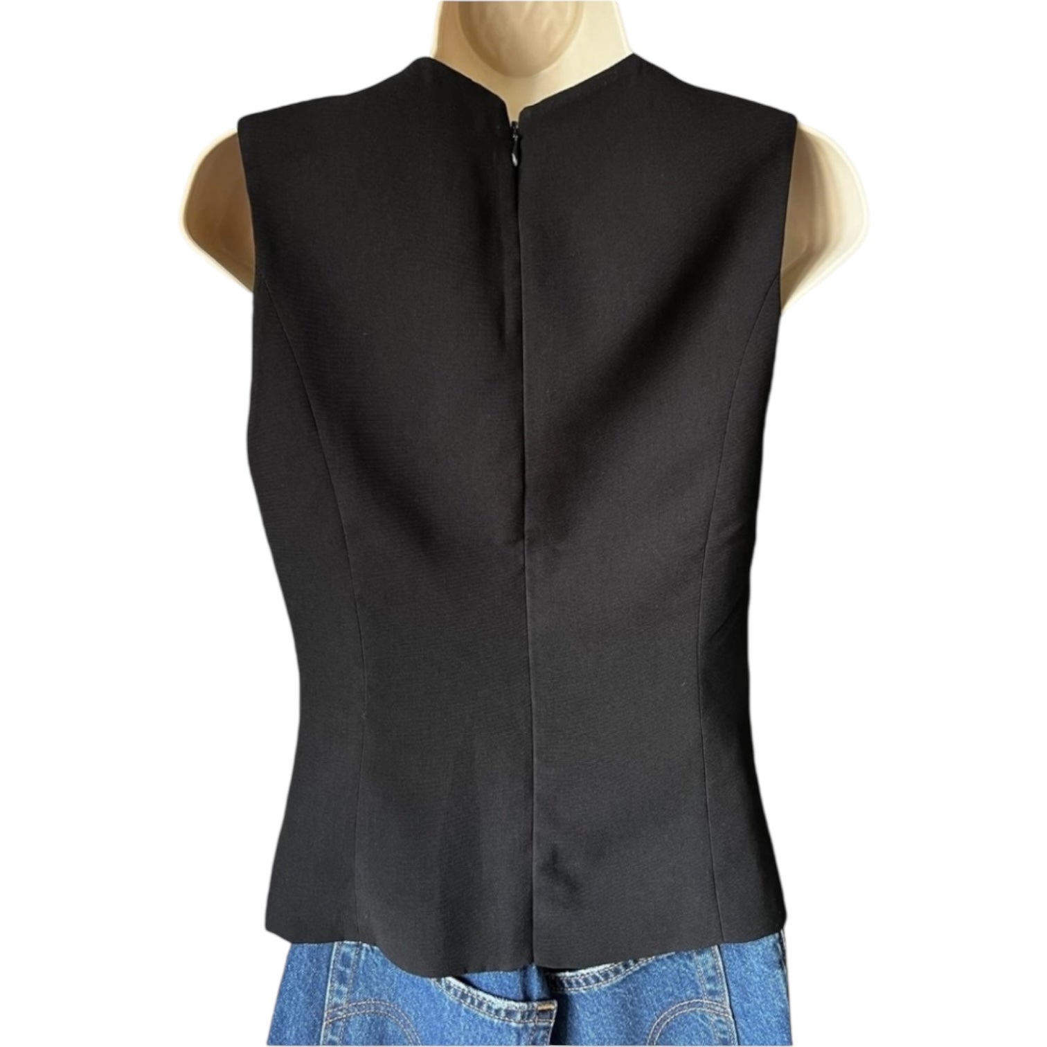 Opening Ceremony Black Wrap Crepe Tailored Waistcoat – Vest Top, M – pre-loved